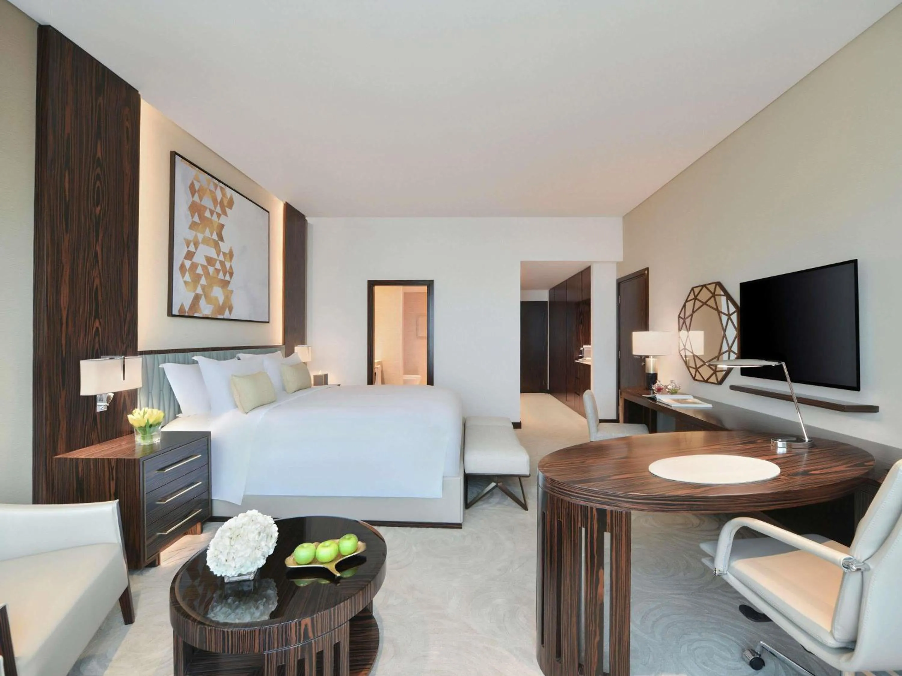 Bedroom, Bed in Sofitel Dubai The Obelisk