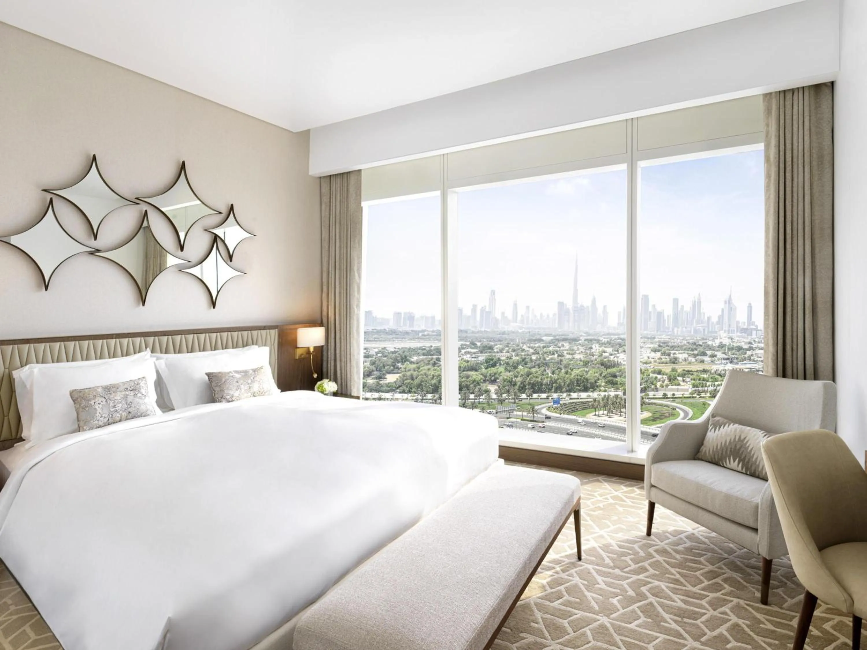 Bedroom, Bed in Sofitel Dubai The Obelisk