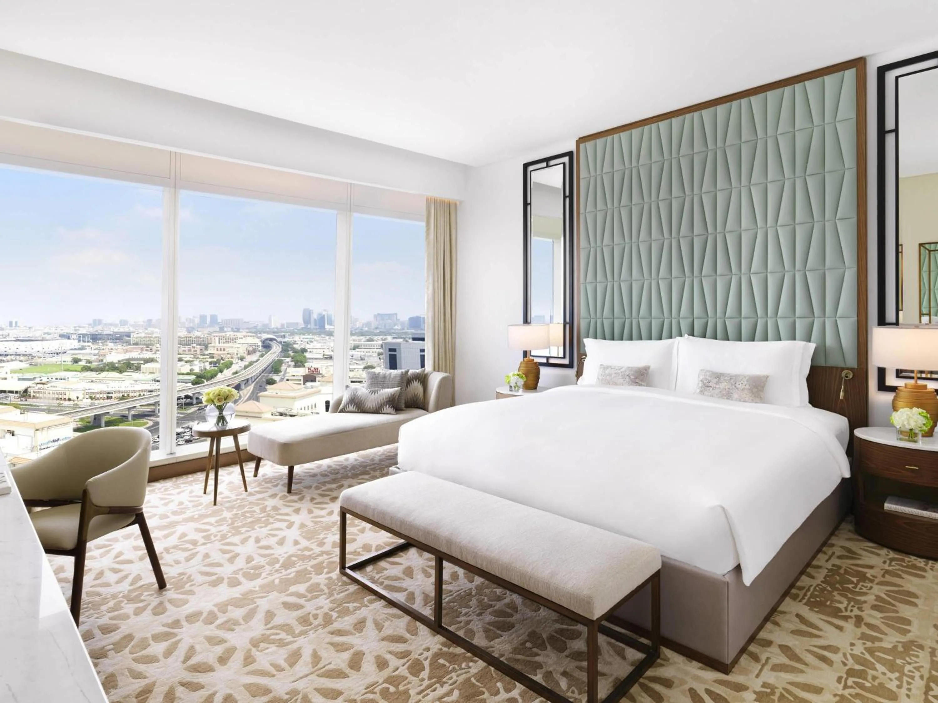 Bedroom, Bed in Sofitel Dubai The Obelisk