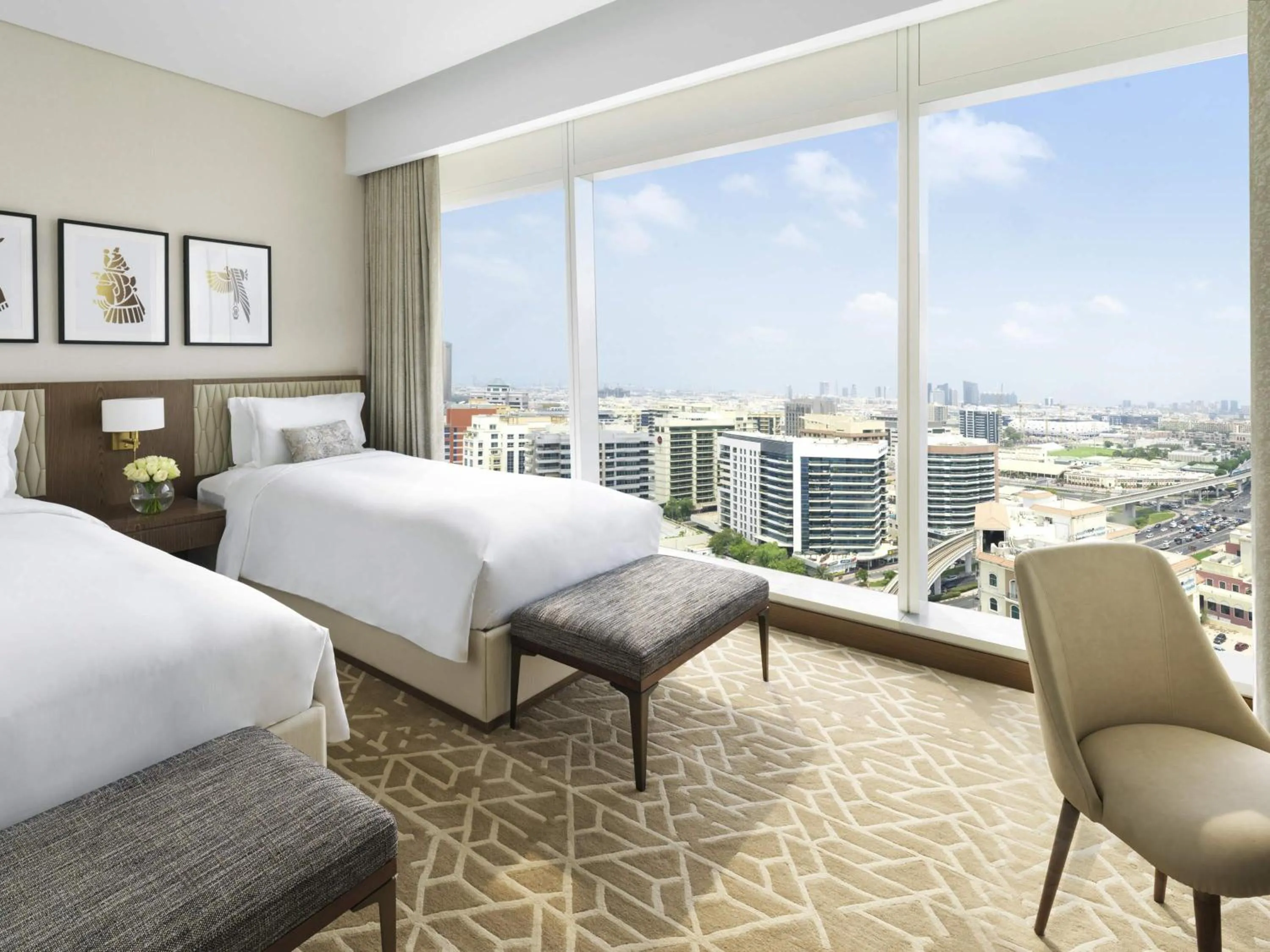 Bedroom, Bed in Sofitel Dubai The Obelisk