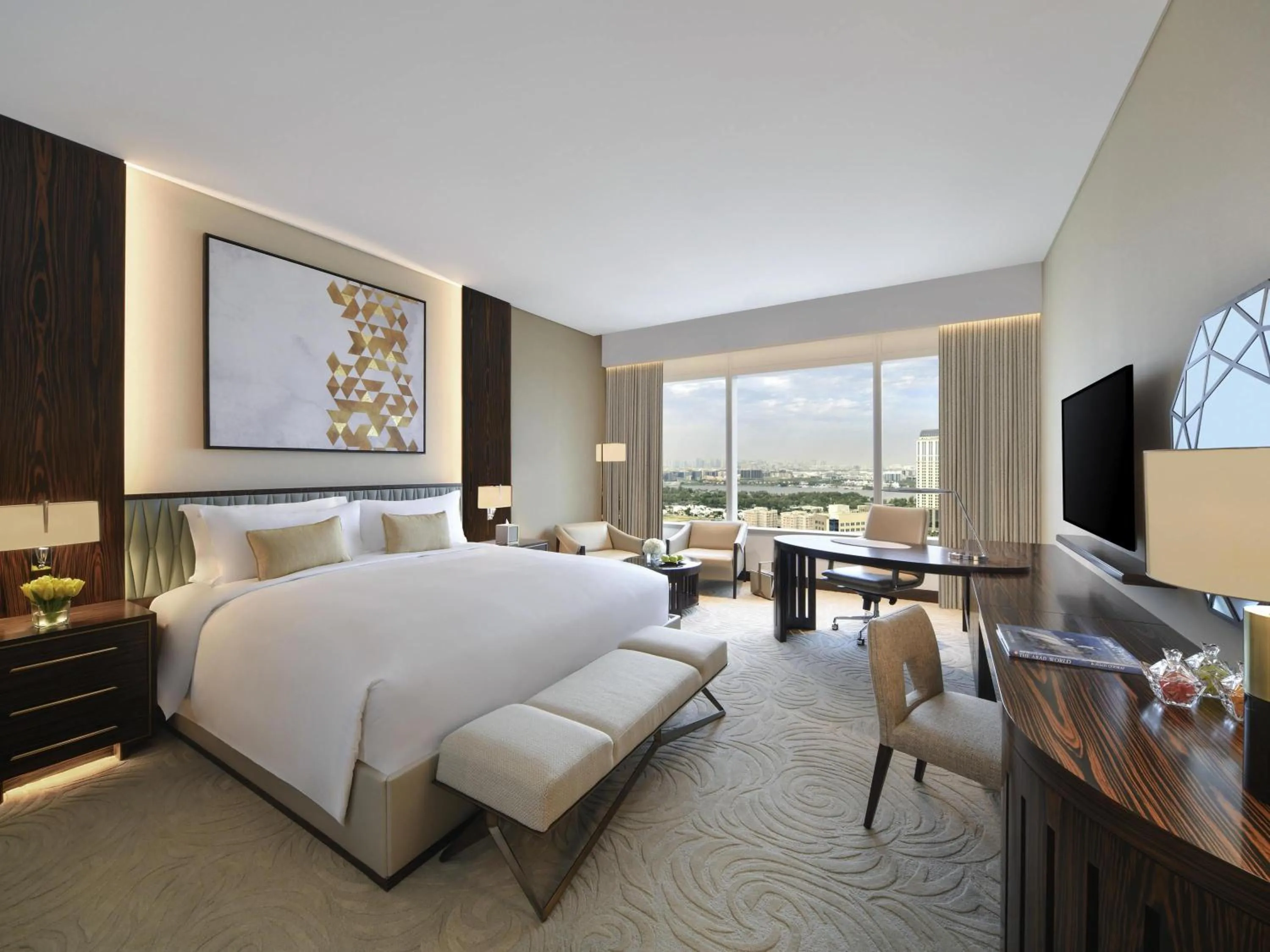 Bedroom, Bed in Sofitel Dubai The Obelisk