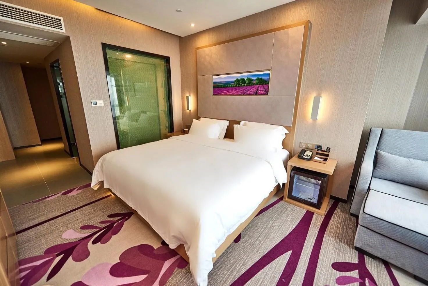 Bed in Lavande Hotel Haining Leather City Yintai Branch