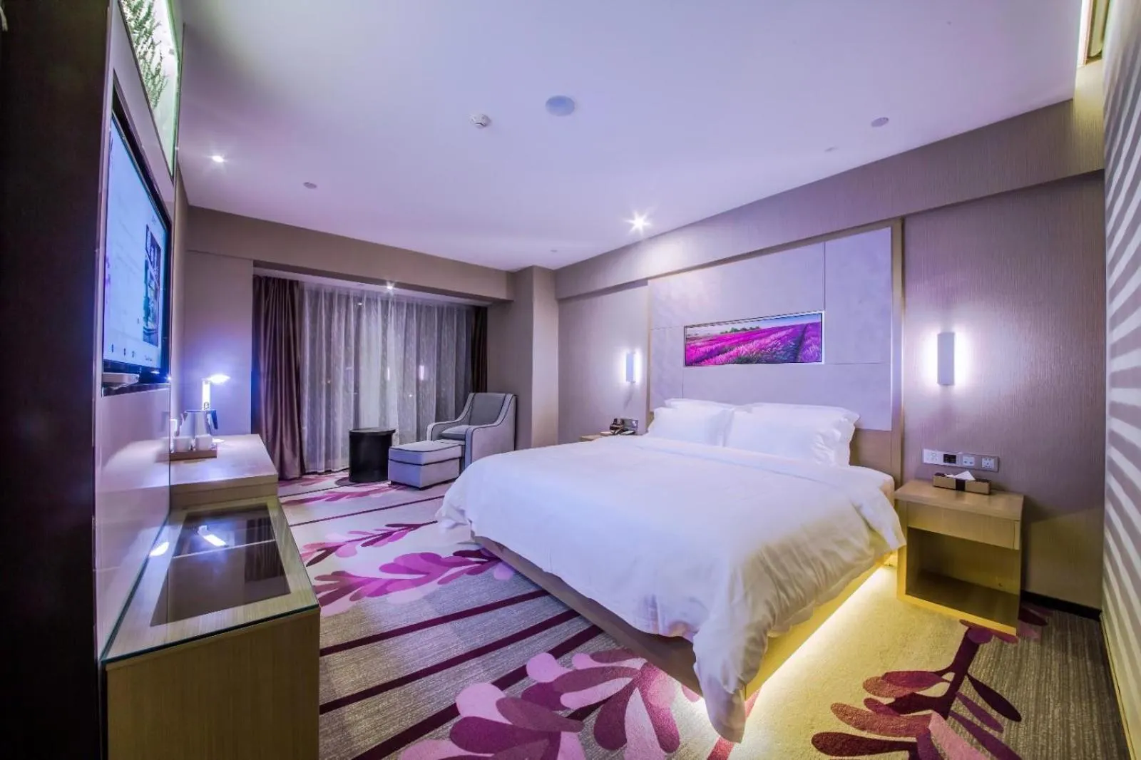 Bed in Lavande Hotel Haining Leather City Yintai Branch