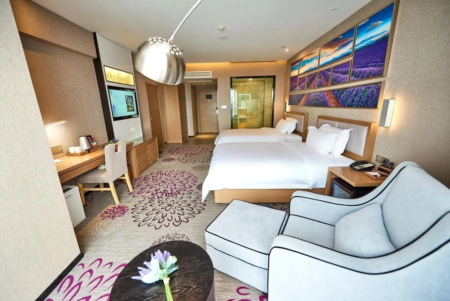 Bed in Lavande Hotel Haining Leather City Yintai Branch