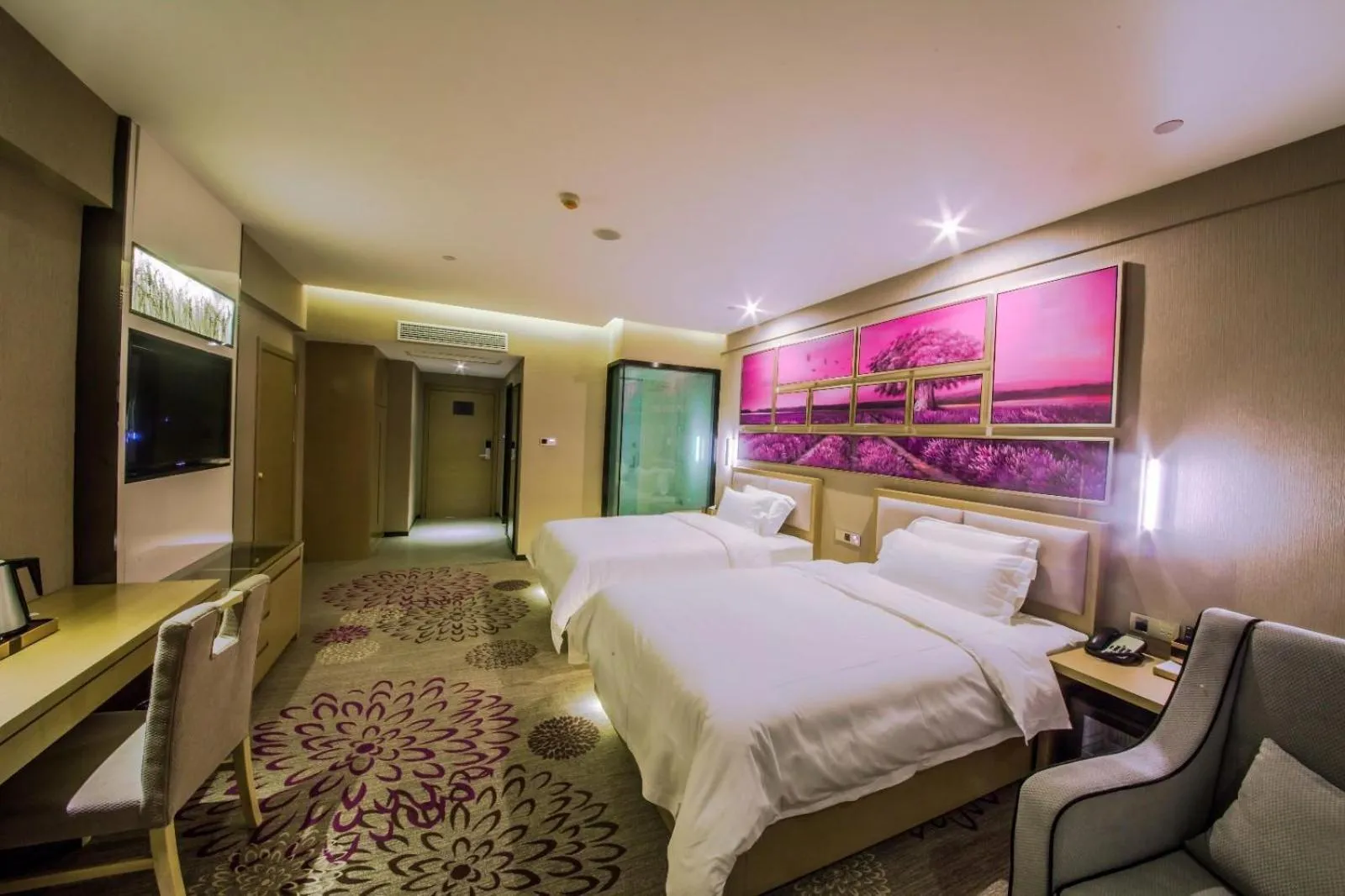 Bed in Lavande Hotel Haining Leather City Yintai Branch