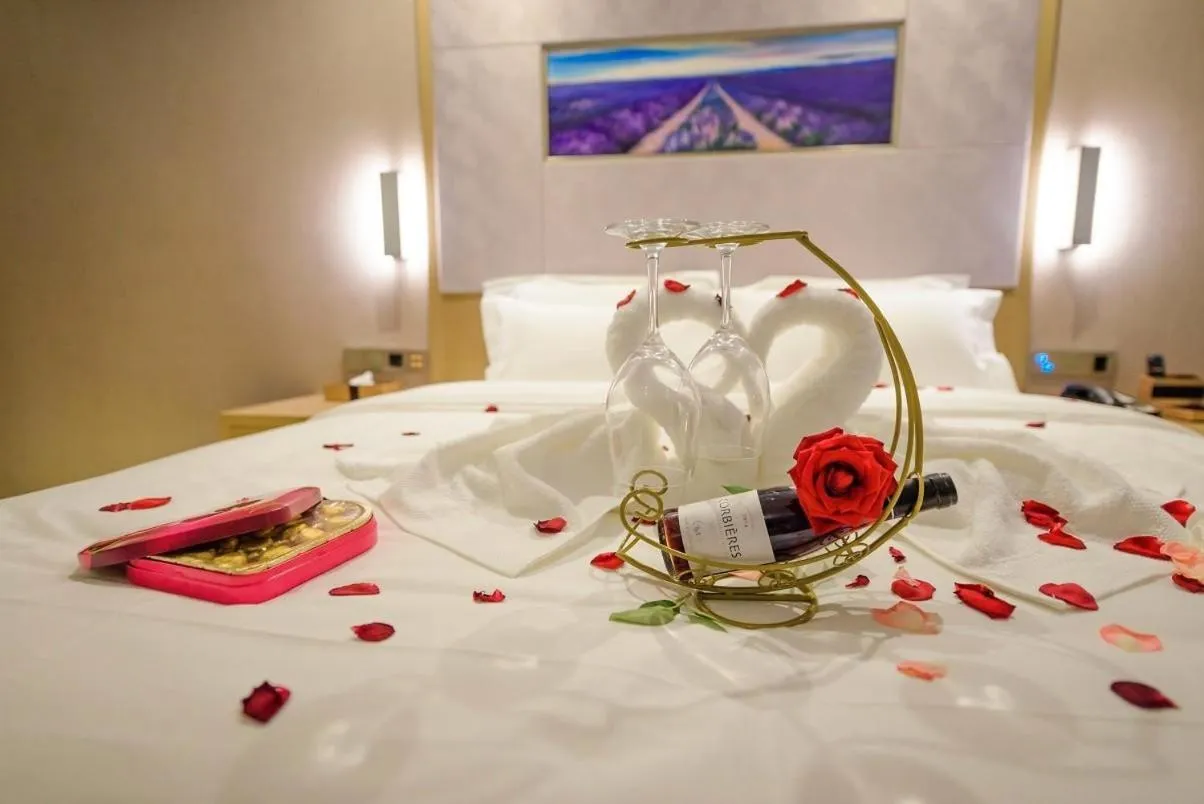 Bed in Lavande Hotel Haining Leather City Yintai Branch