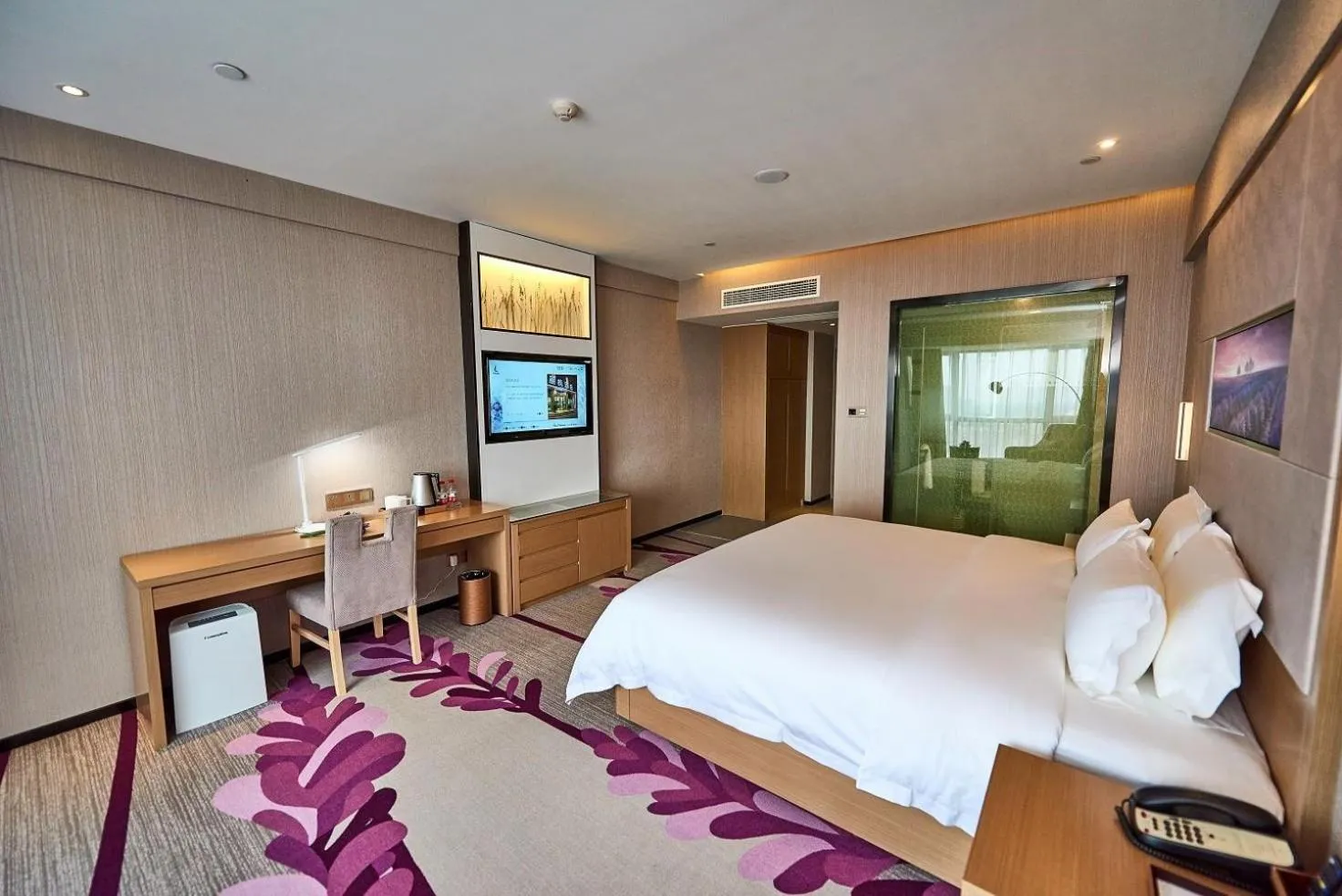 Bed in Lavande Hotel Haining Leather City Yintai Branch