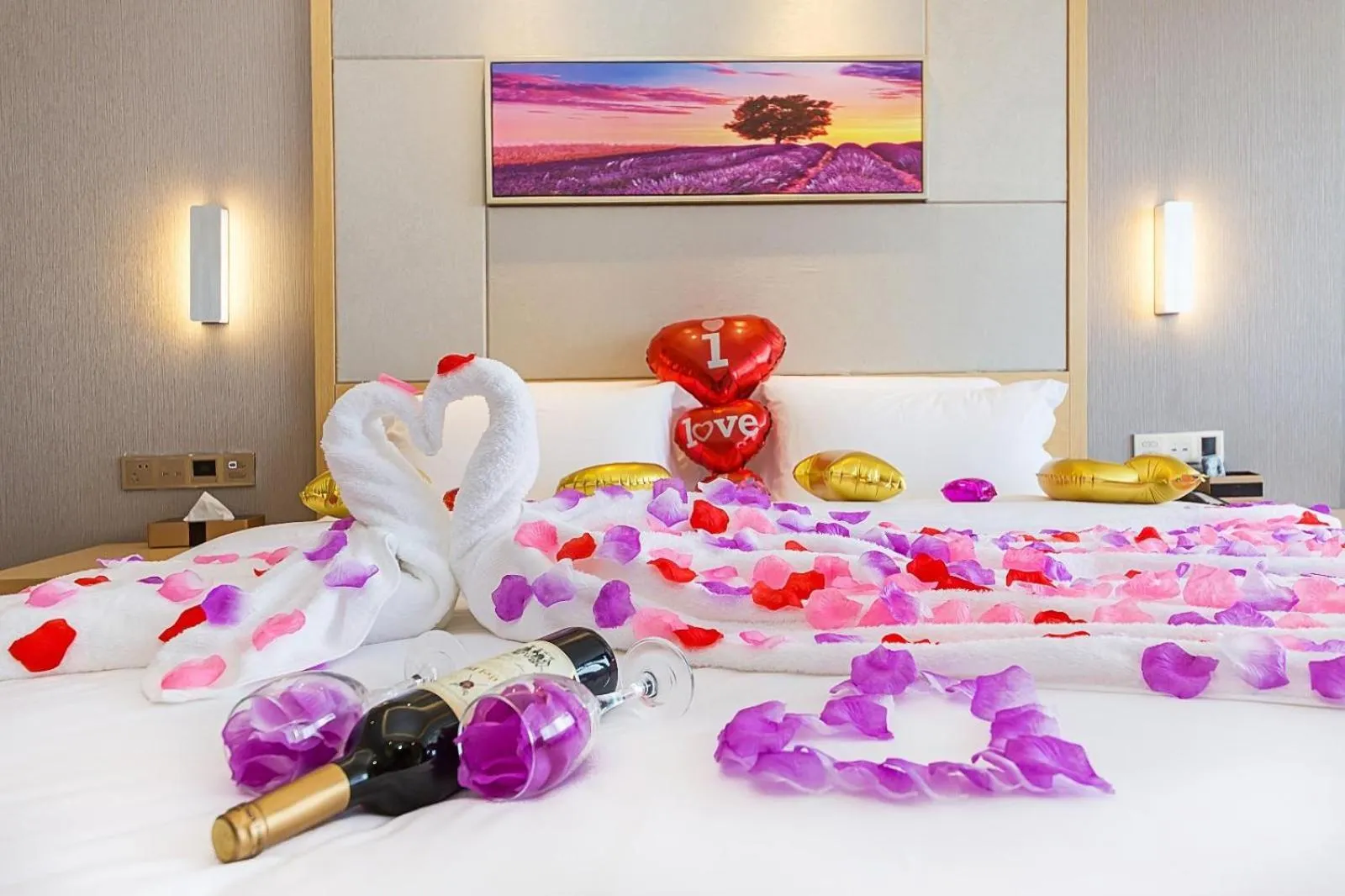 Bed in Lavande Hotels Weihai Weigao Square Branch