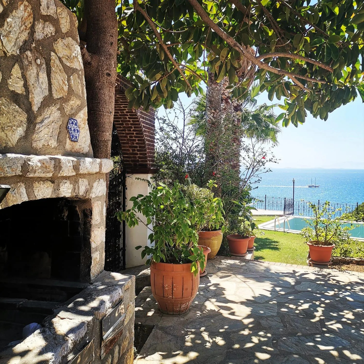 BBQ facilities in Datca Villa Carla Hotel