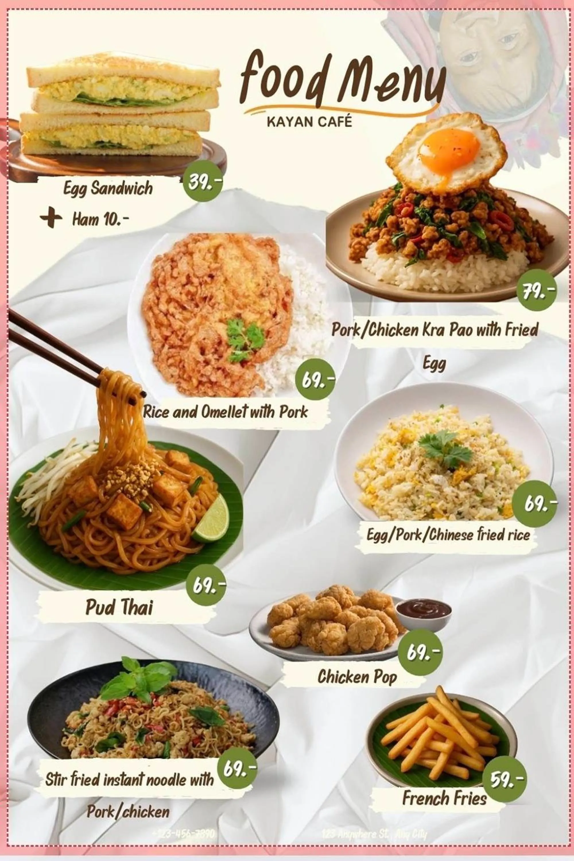 Restaurant/places to eat in KAYAN Hostel