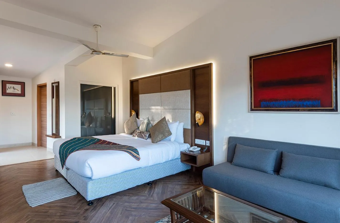 Bedroom, Bed in juSTa Mukteshwar Retreat & Spa