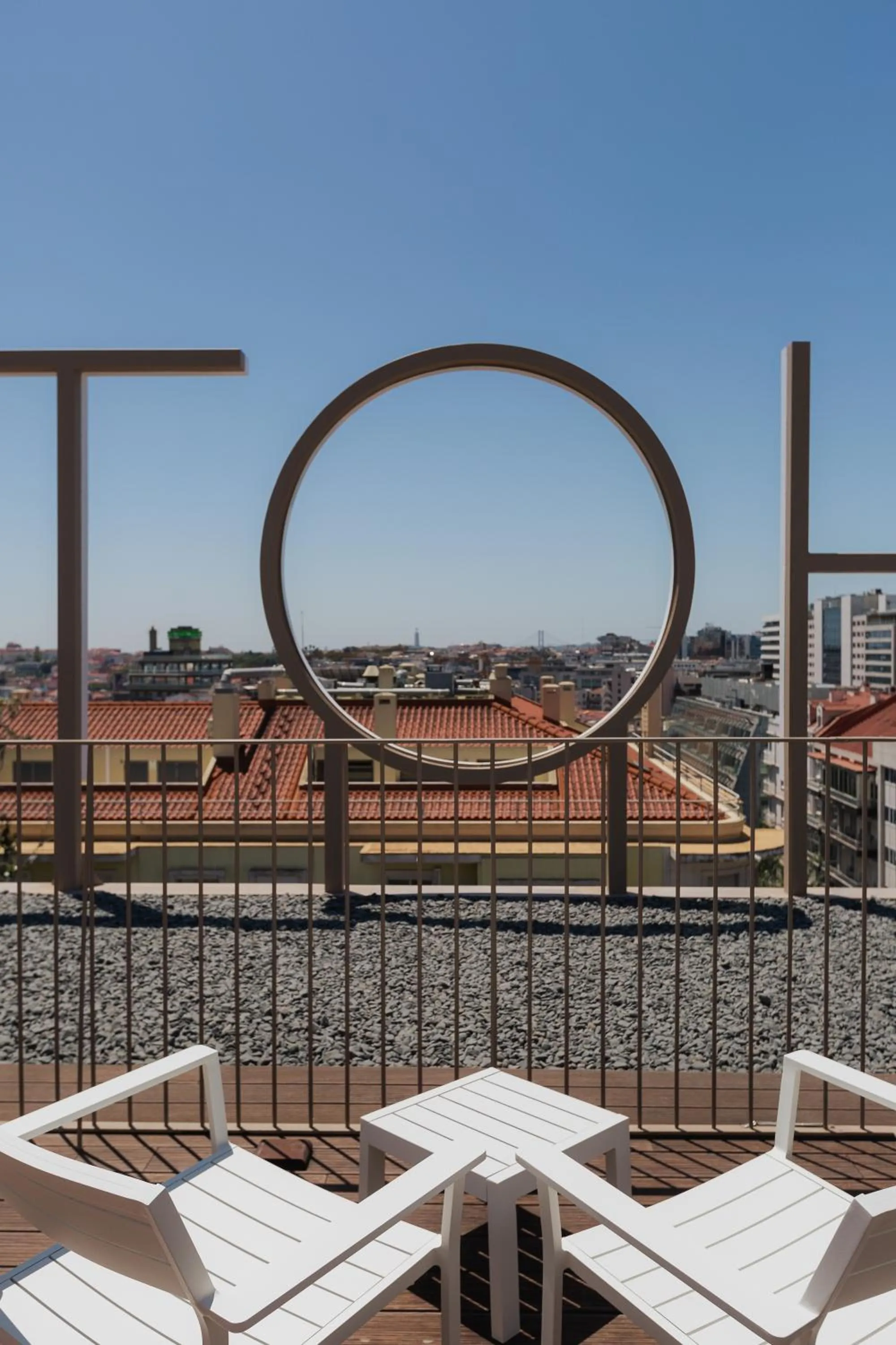 Pool view in Lumen Hotel & The Lisbon Light Show