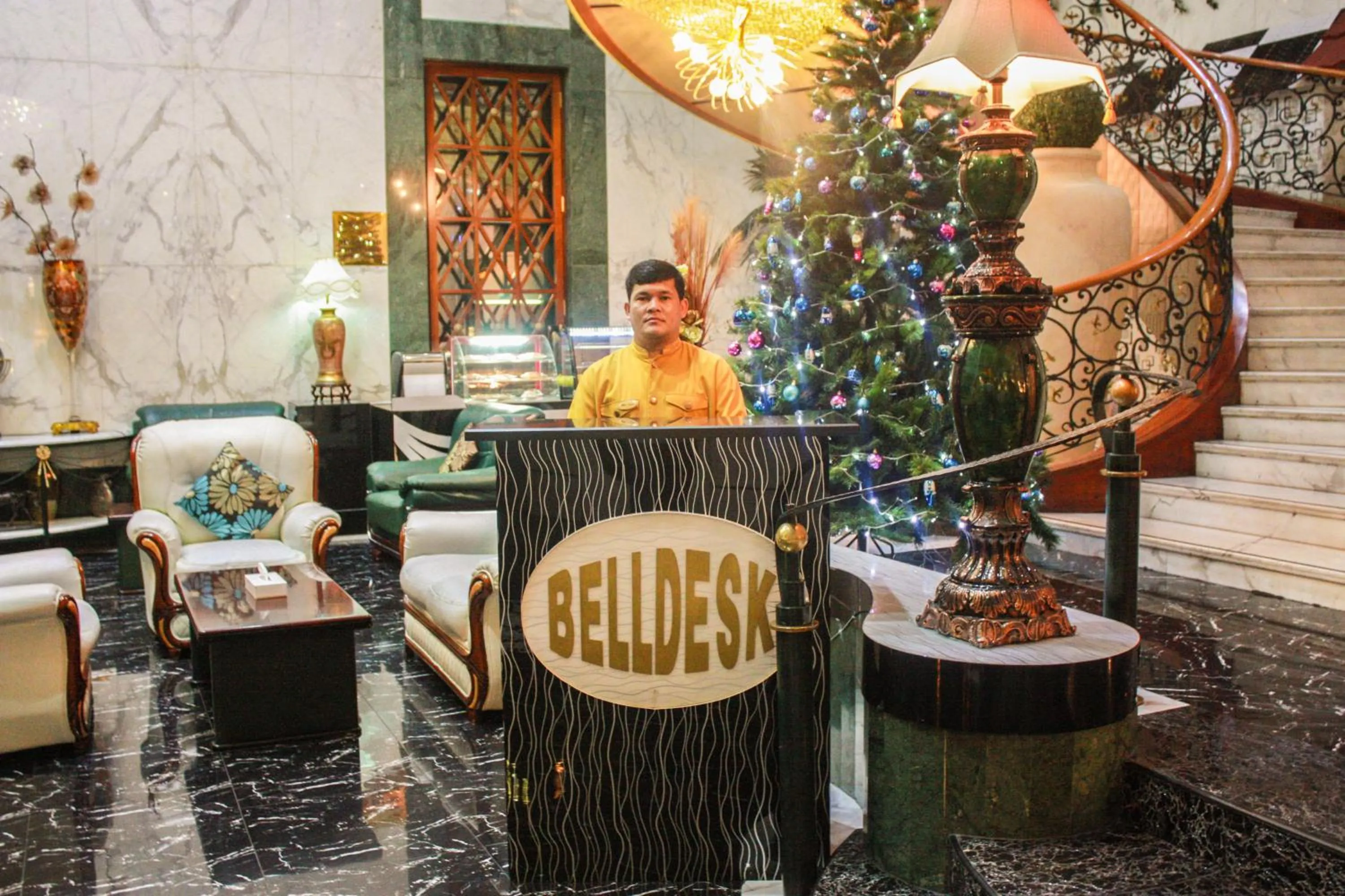 Staff in Grand Mayfair Hotel