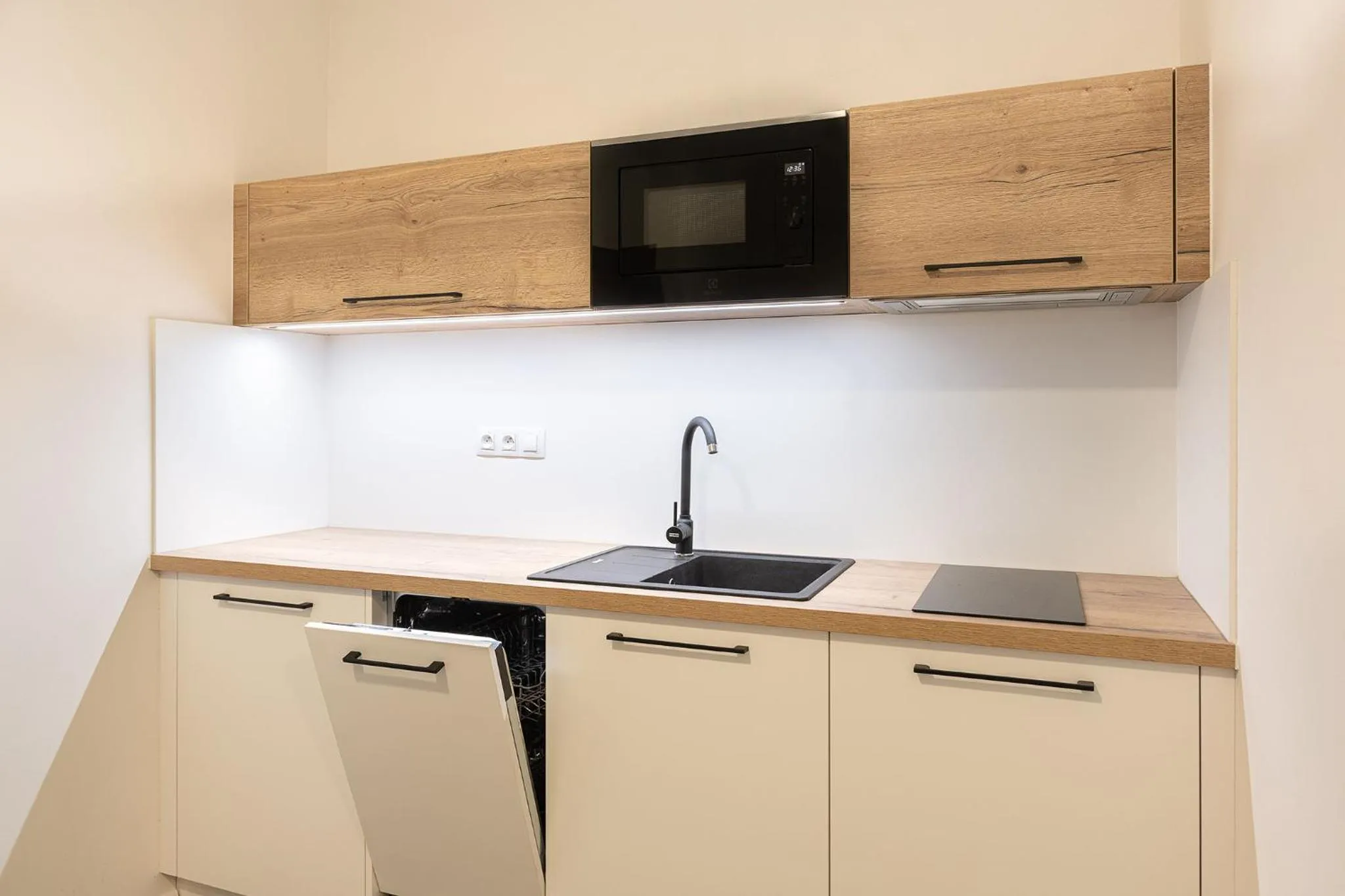 Kitchen or kitchenette in Apartsee Wellness Plzeň