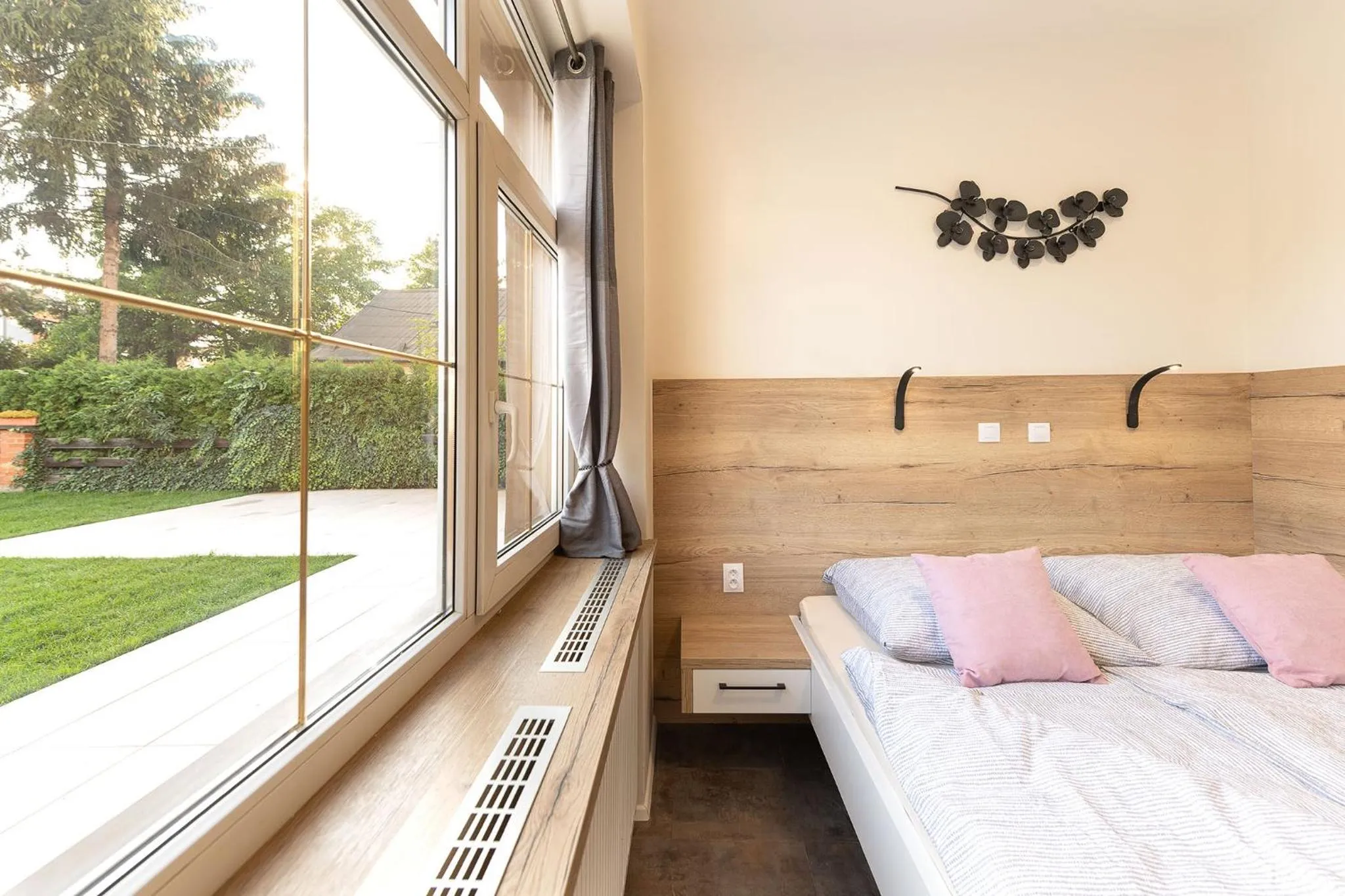 Bed in Apartsee Wellness Plzeň