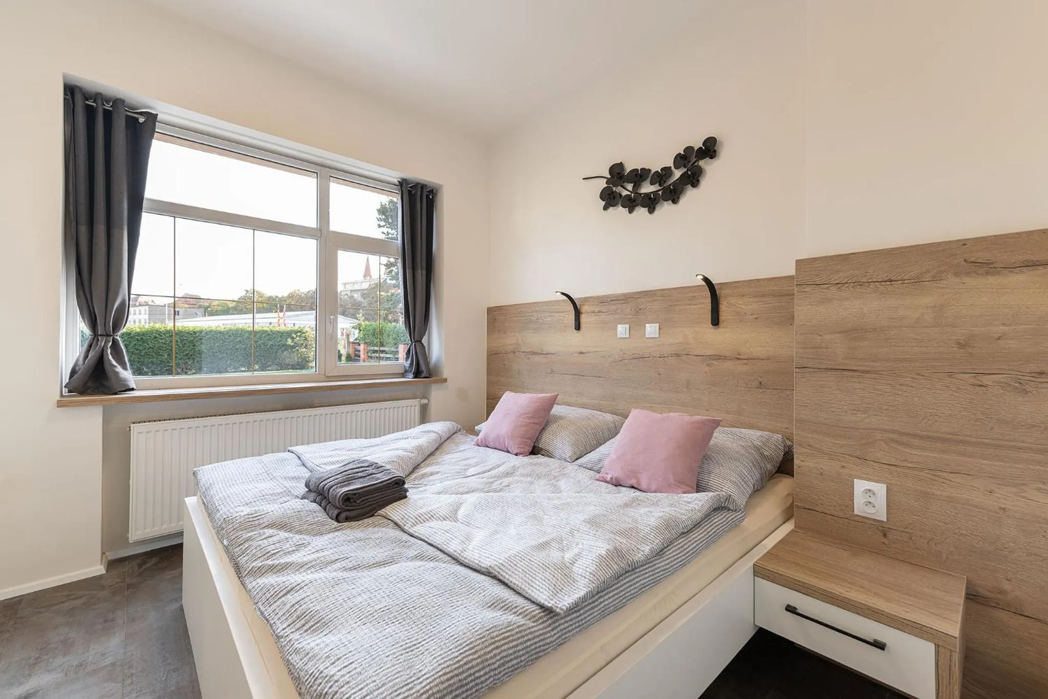 Bed in Apartsee Wellness Plzeň