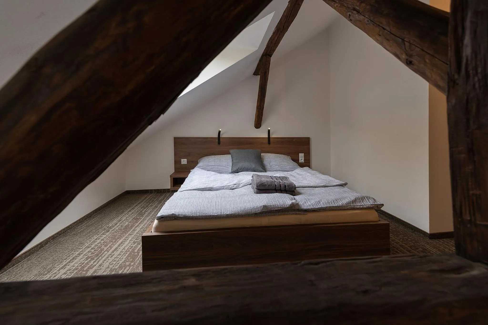 Bed in Apartsee Wellness Plzeň