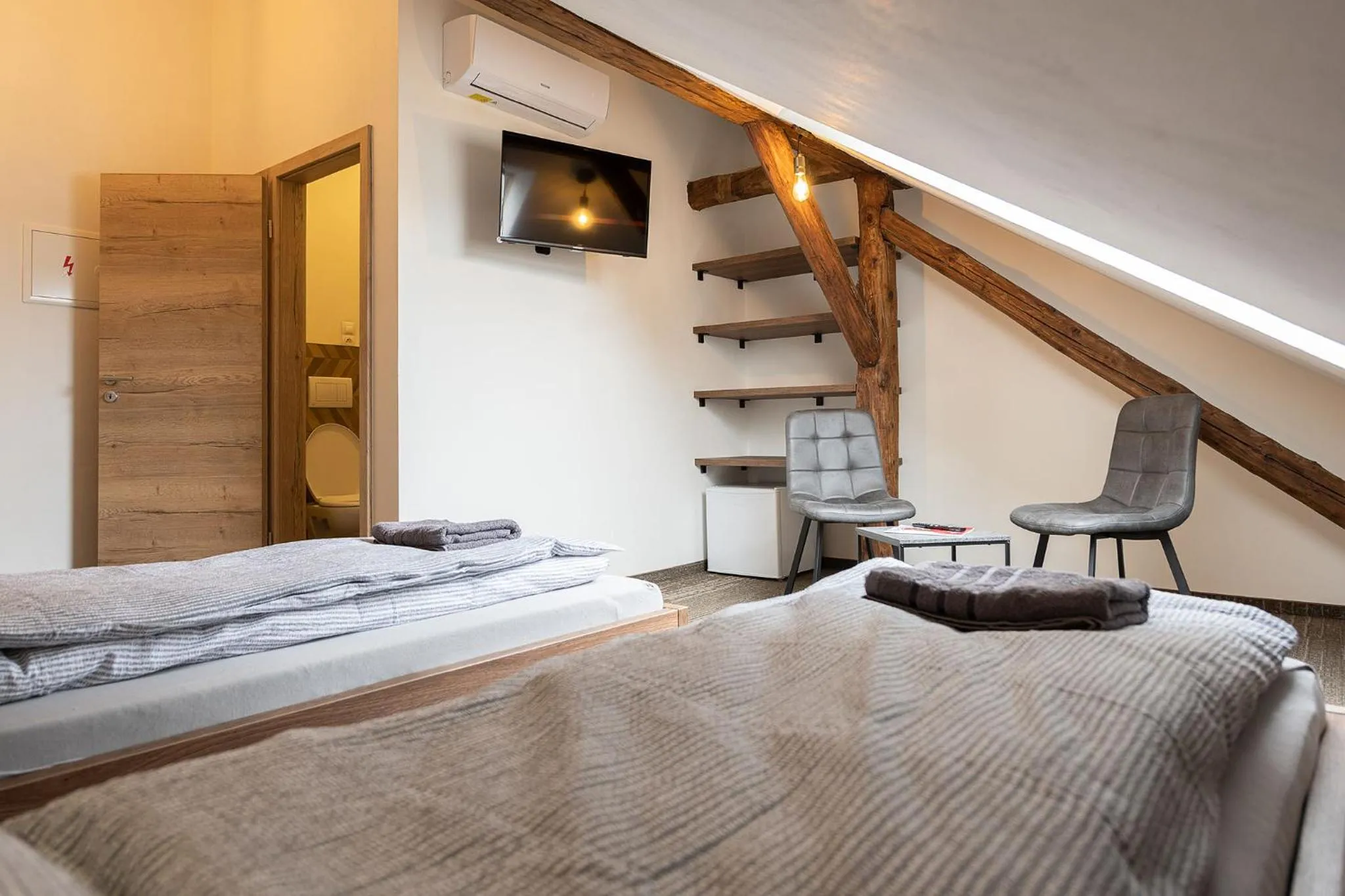 Bed in Apartsee Wellness Plzeň