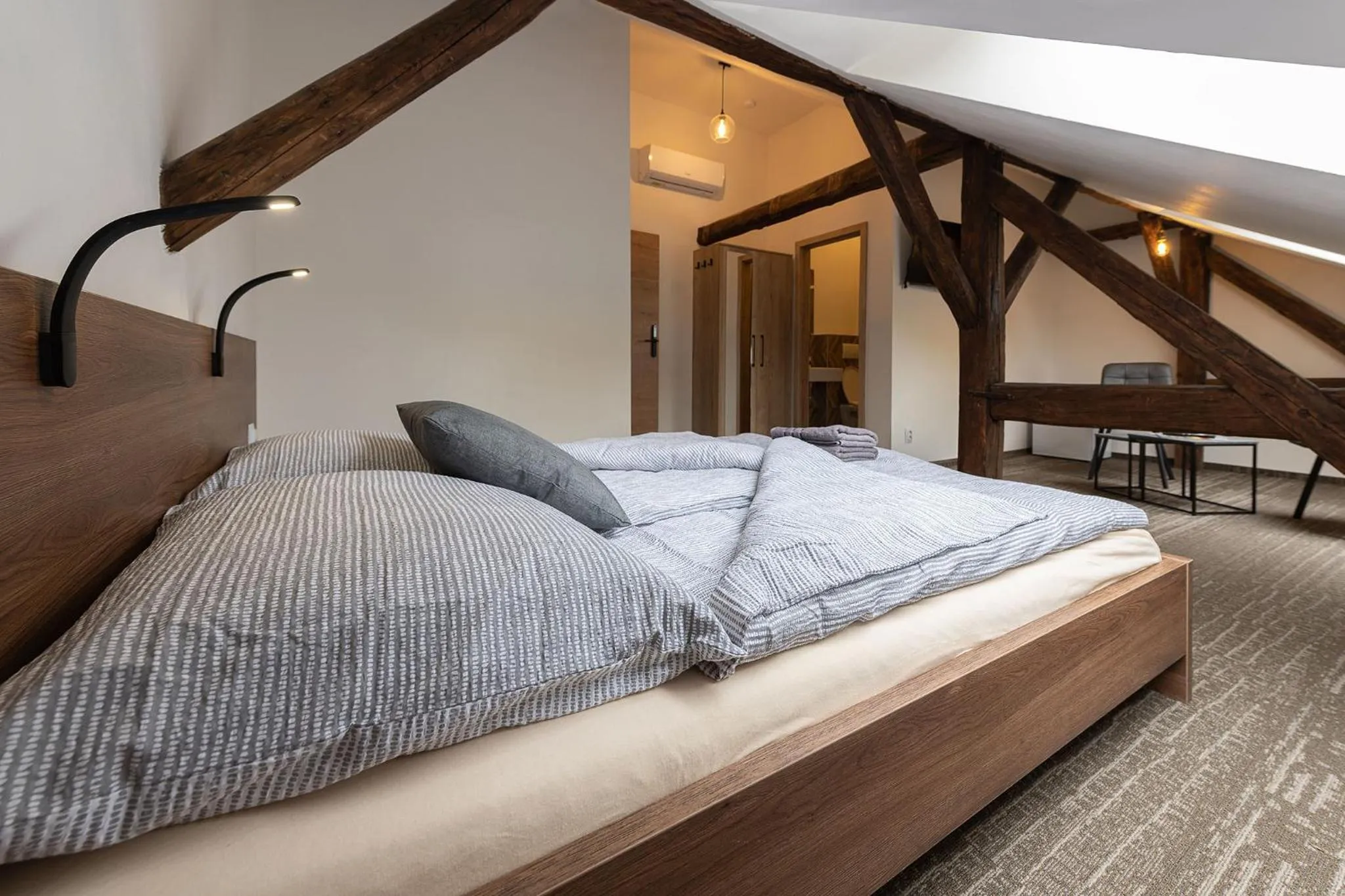 Bed in Apartsee Wellness Plzeň