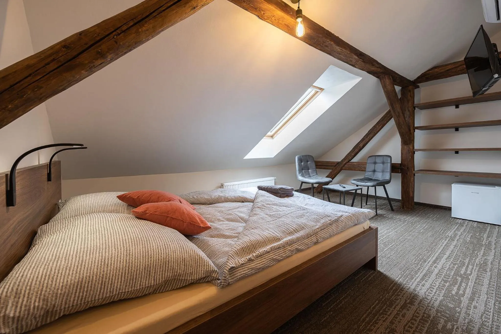 Bed in Apartsee Wellness Plzeň