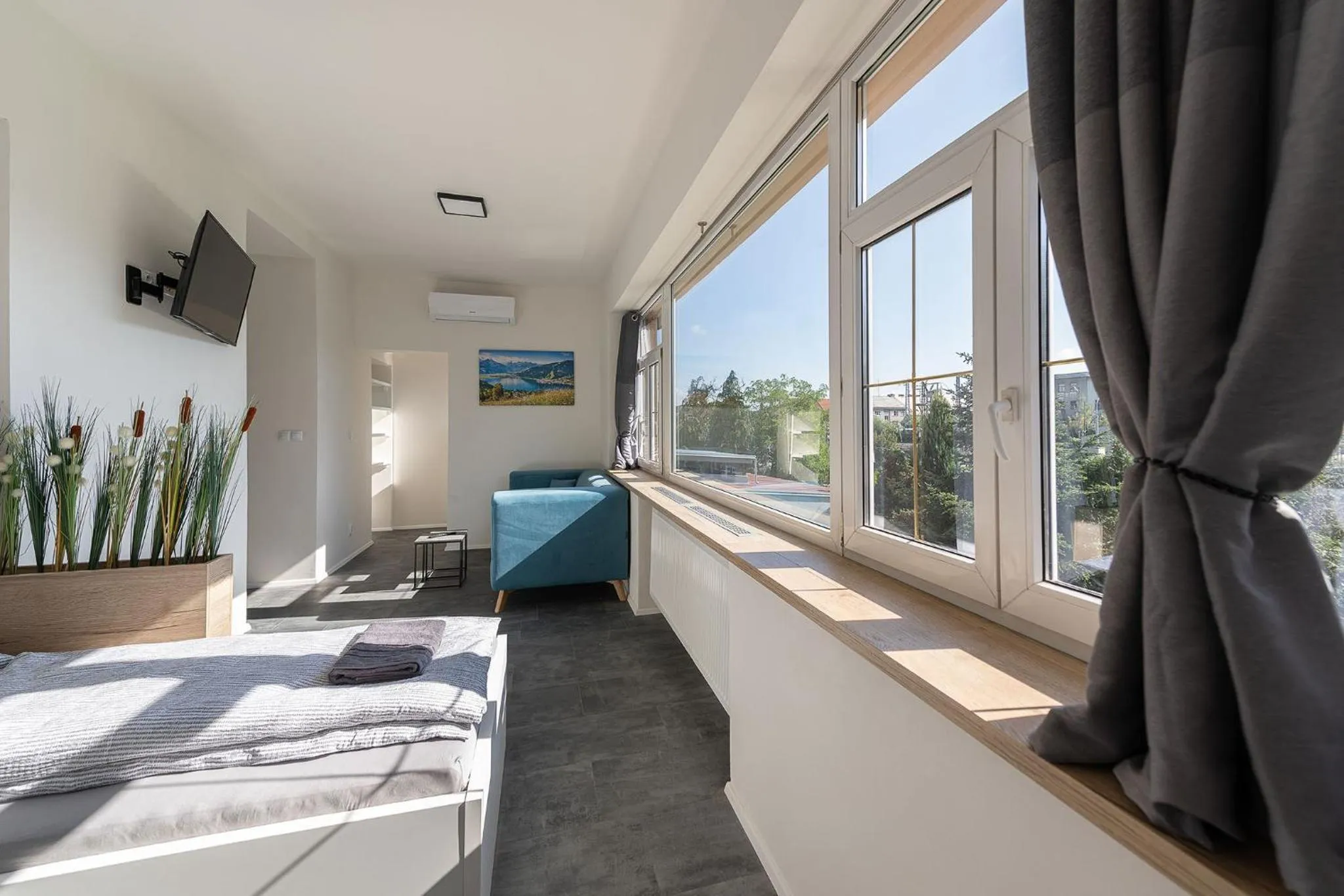 Bed in Apartsee Wellness Plzeň