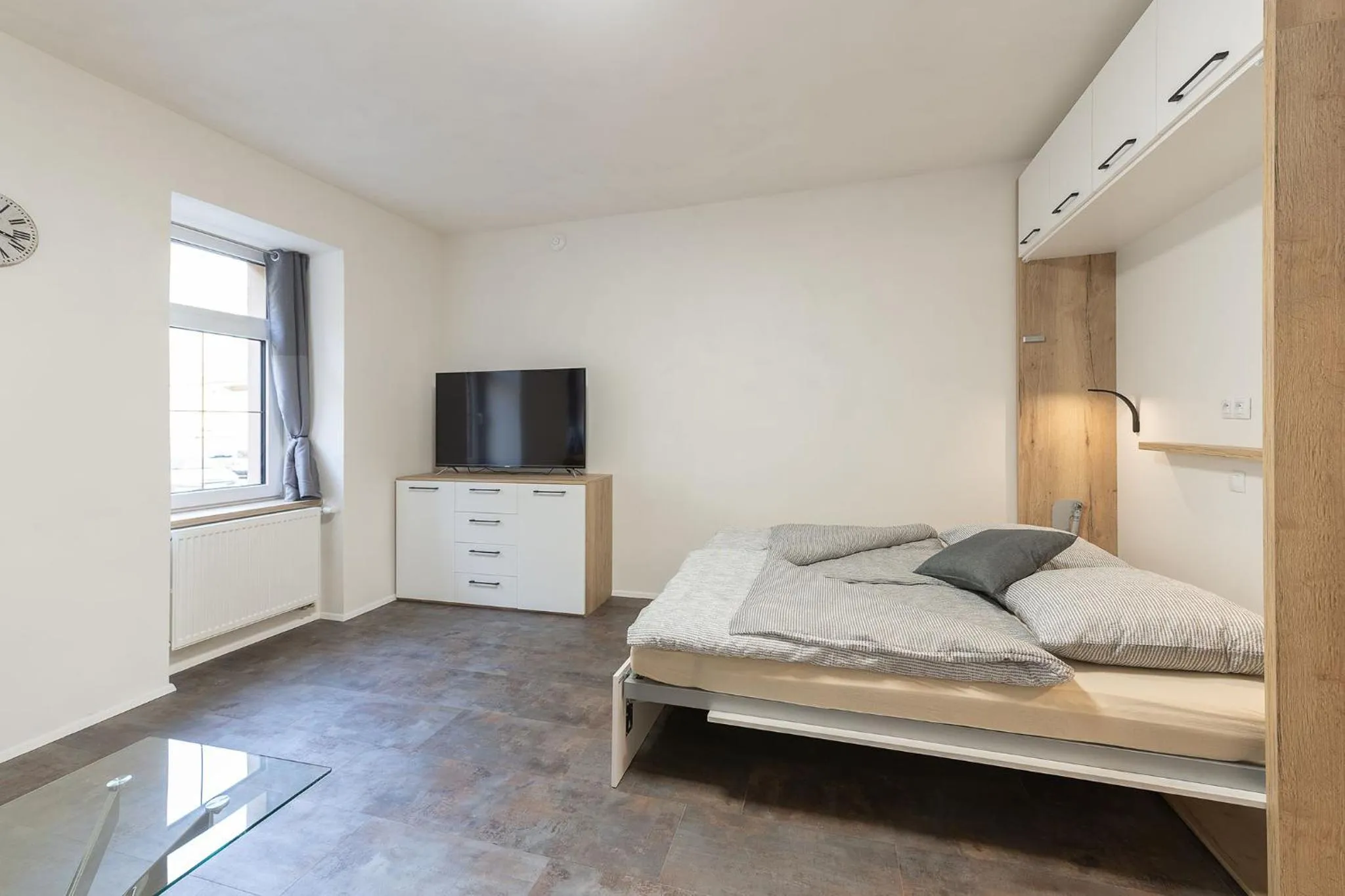 Bed in Apartsee Wellness Plzeň