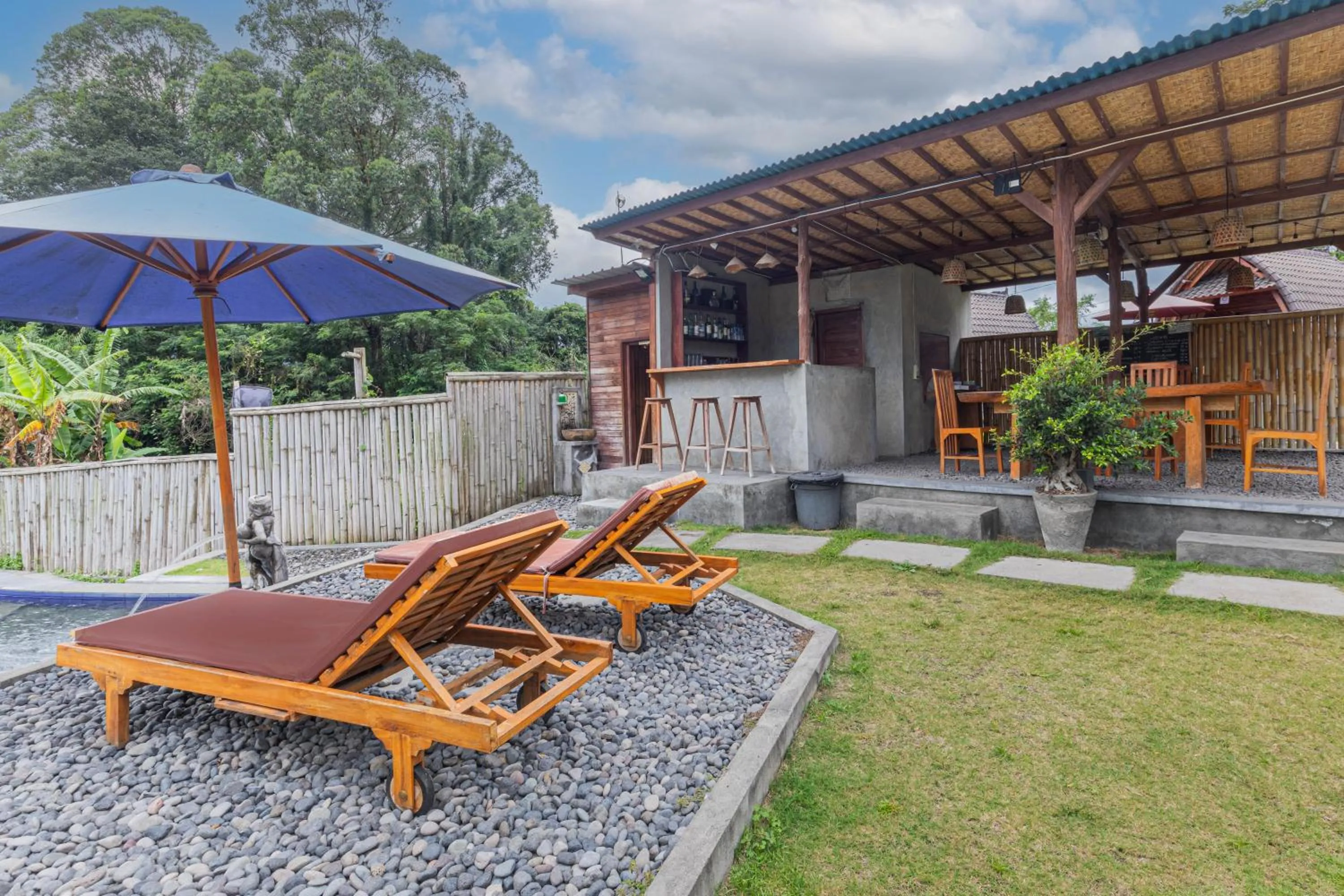 sunbed in Cabana Bali Villa