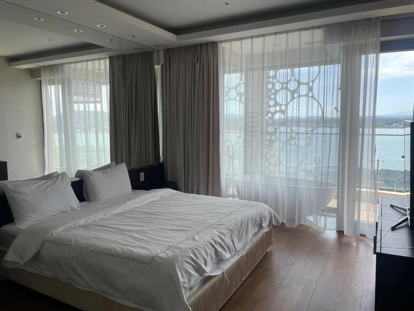 Bed in Ocean Star Condominium