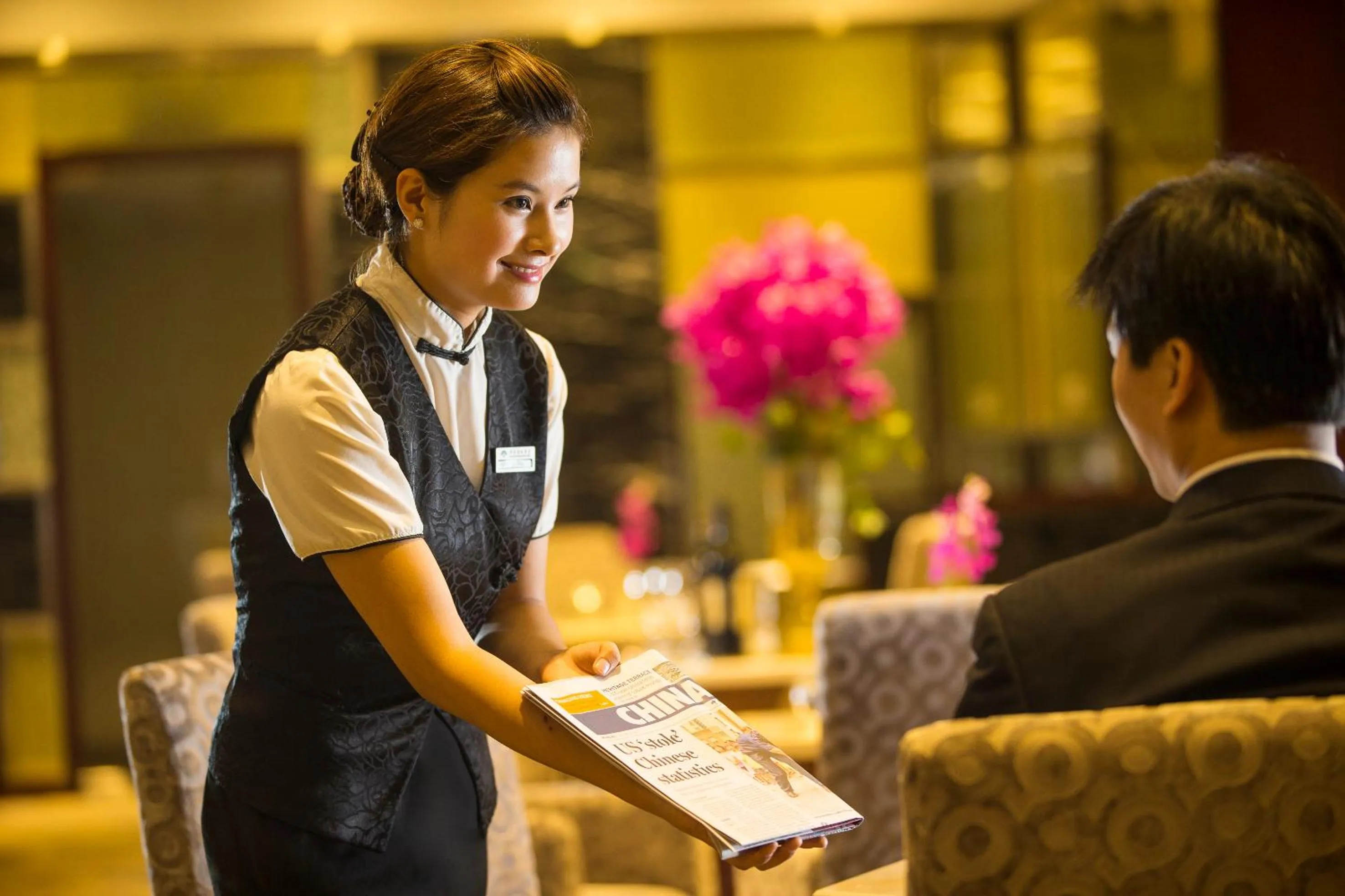 Staff in Huachen International Hotel