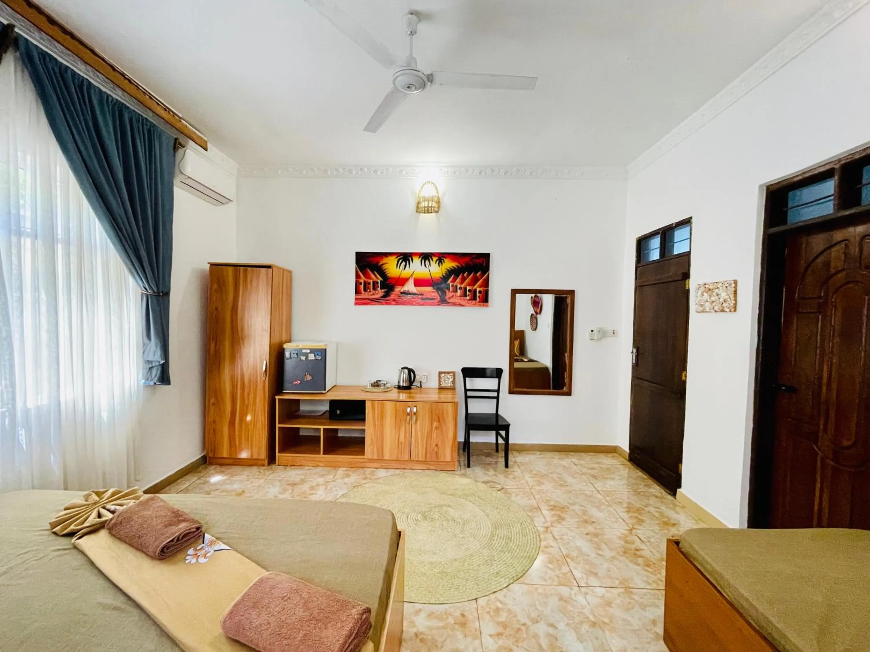 Bed in Max Hotel Nungwi