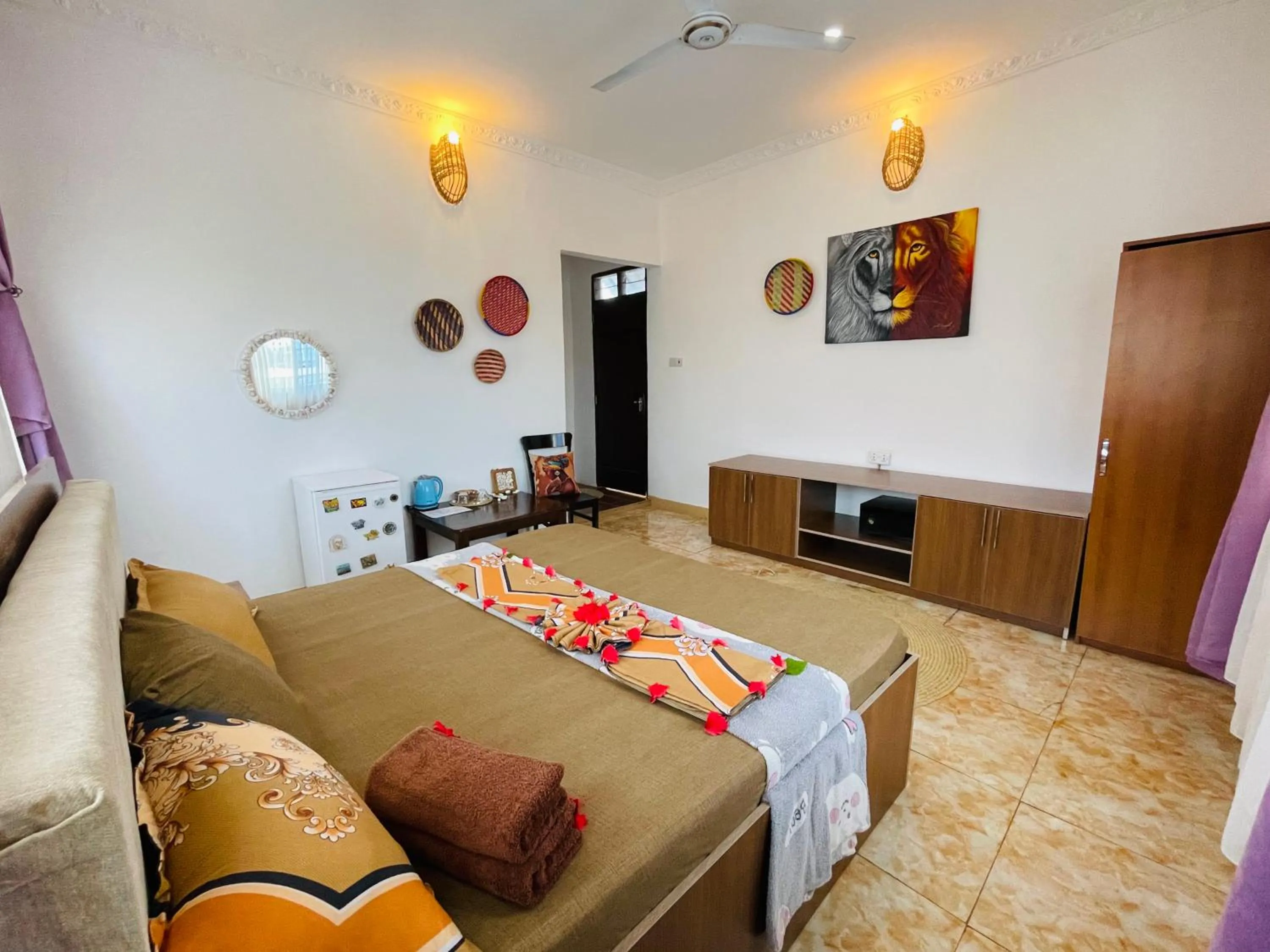 Bed in Max Hotel Nungwi