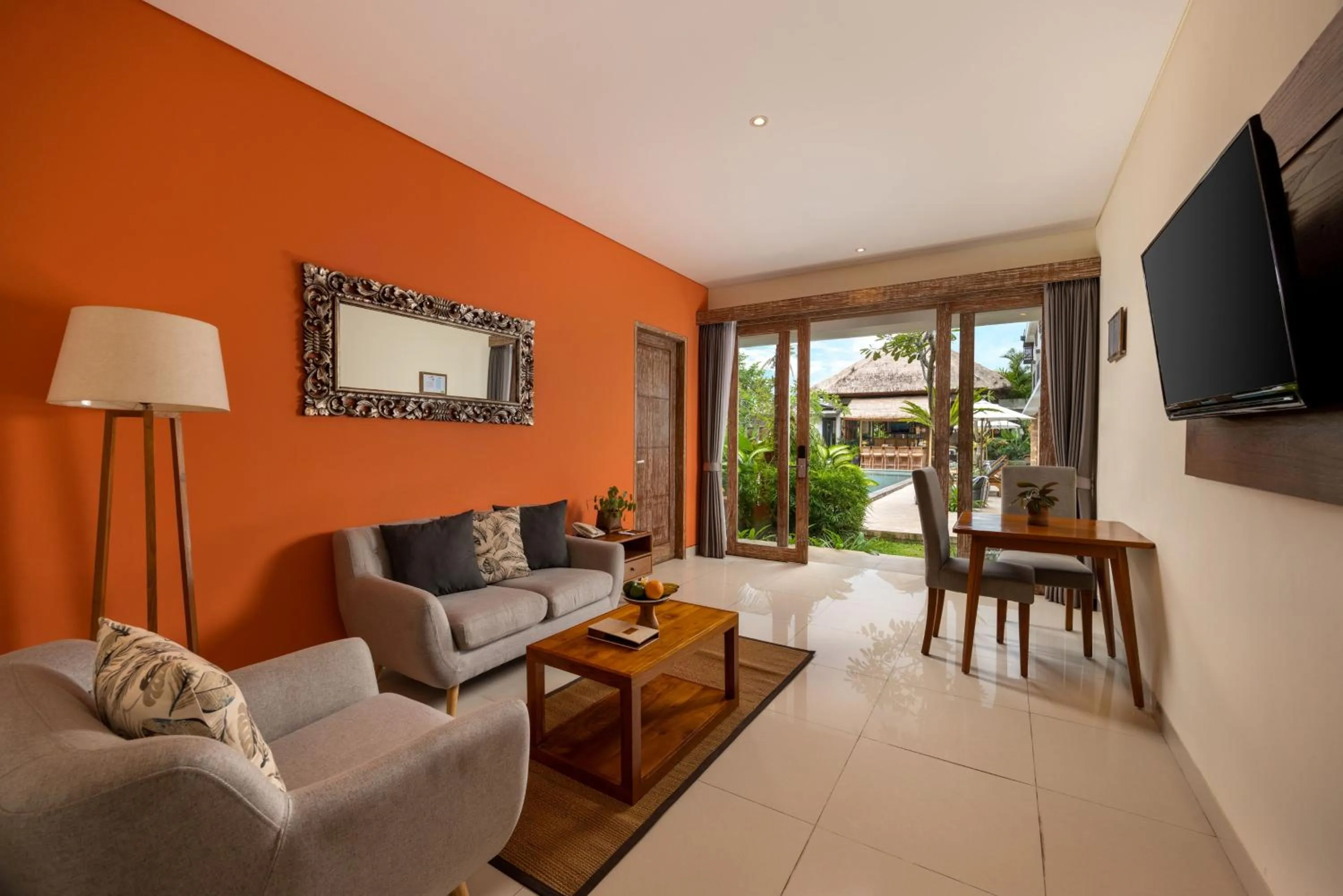 Living room in Kahayana Suites Ubud