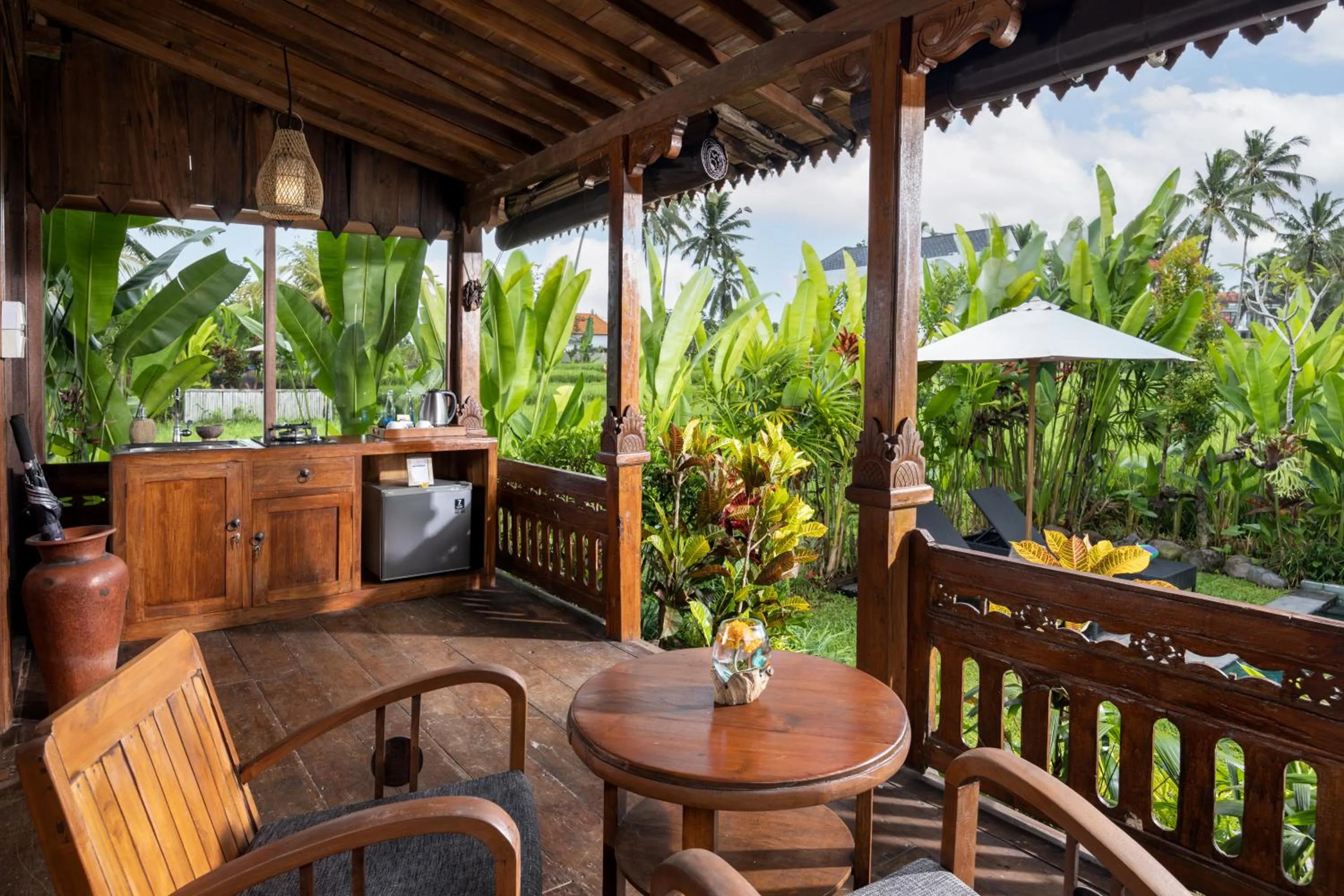 Balcony/Terrace in Santris Villas by GenuineHost