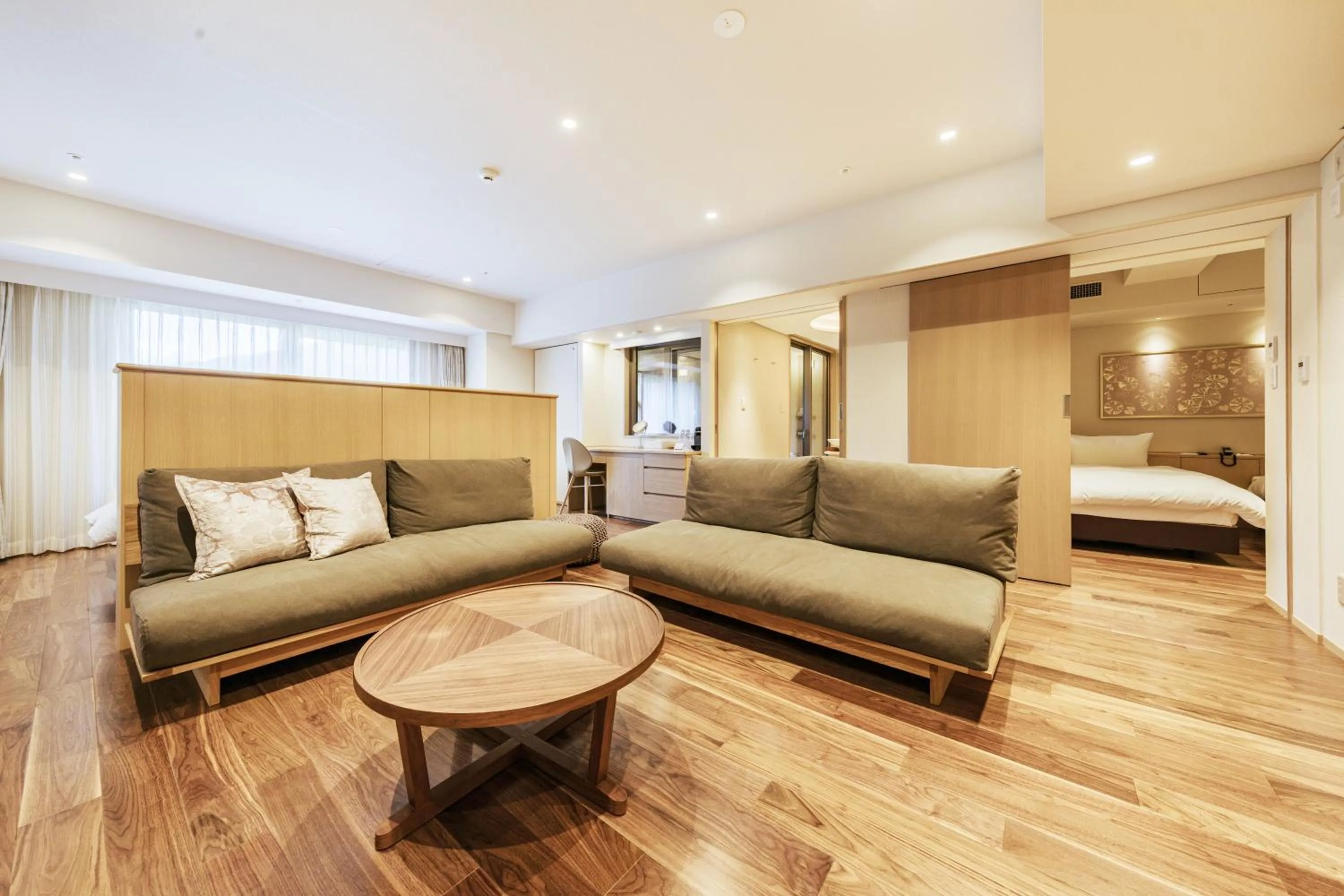 Living room, Bed in Hotel Mahoroba