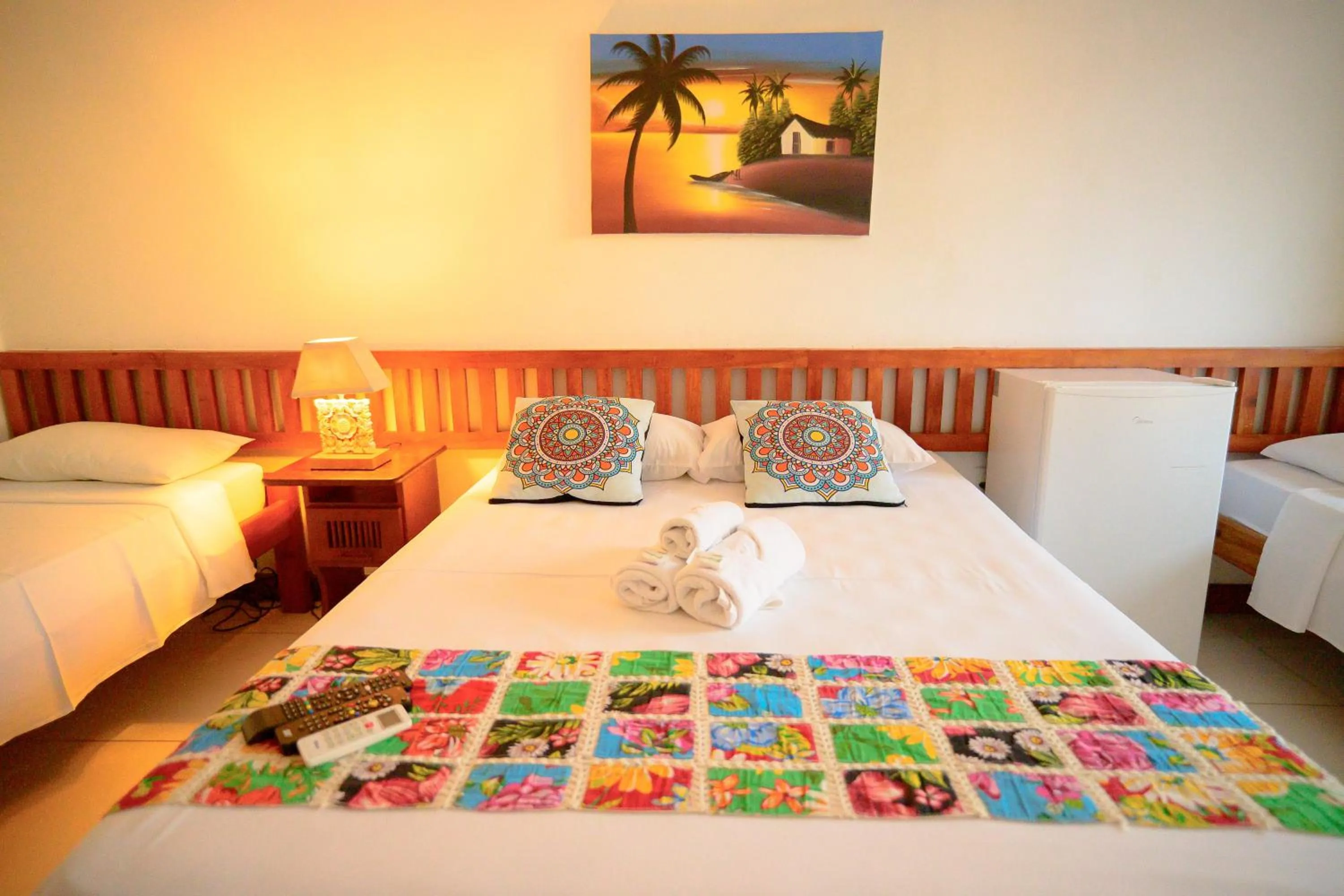 Bed in Pousada Flor do Arraial