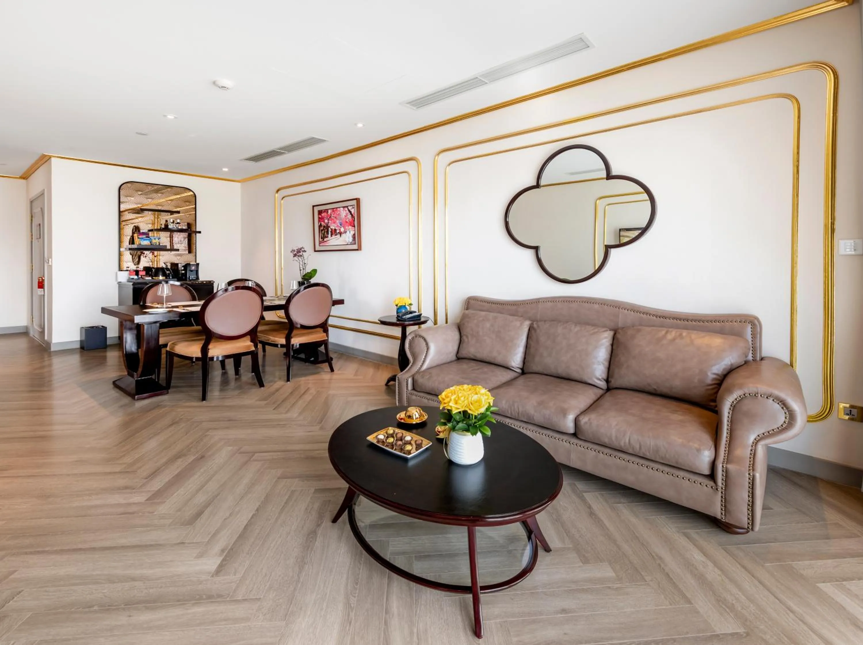 Living room in Dolce by Wyndham Hanoi Golden Lake