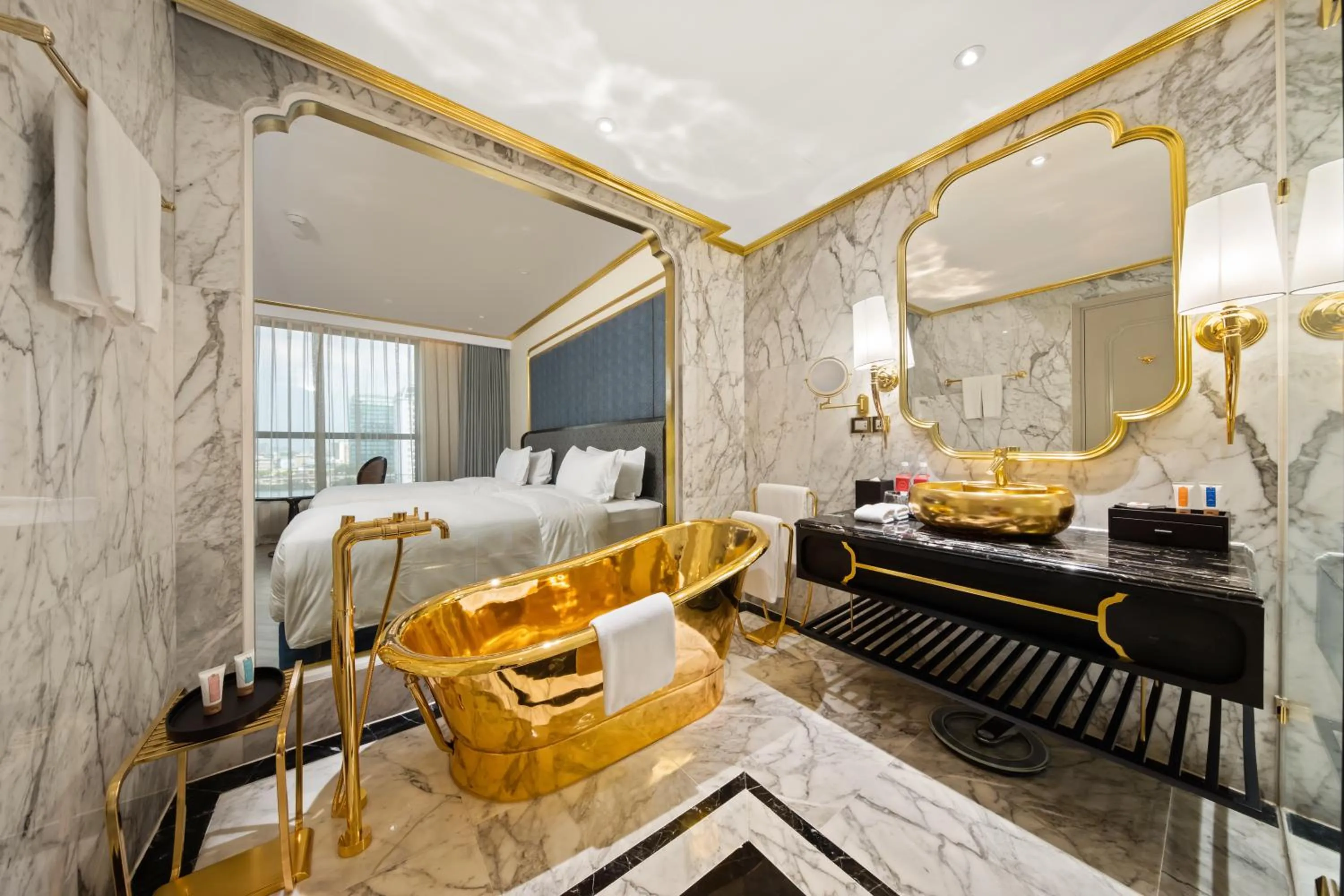 Toilet, Bed in Dolce by Wyndham Hanoi Golden Lake