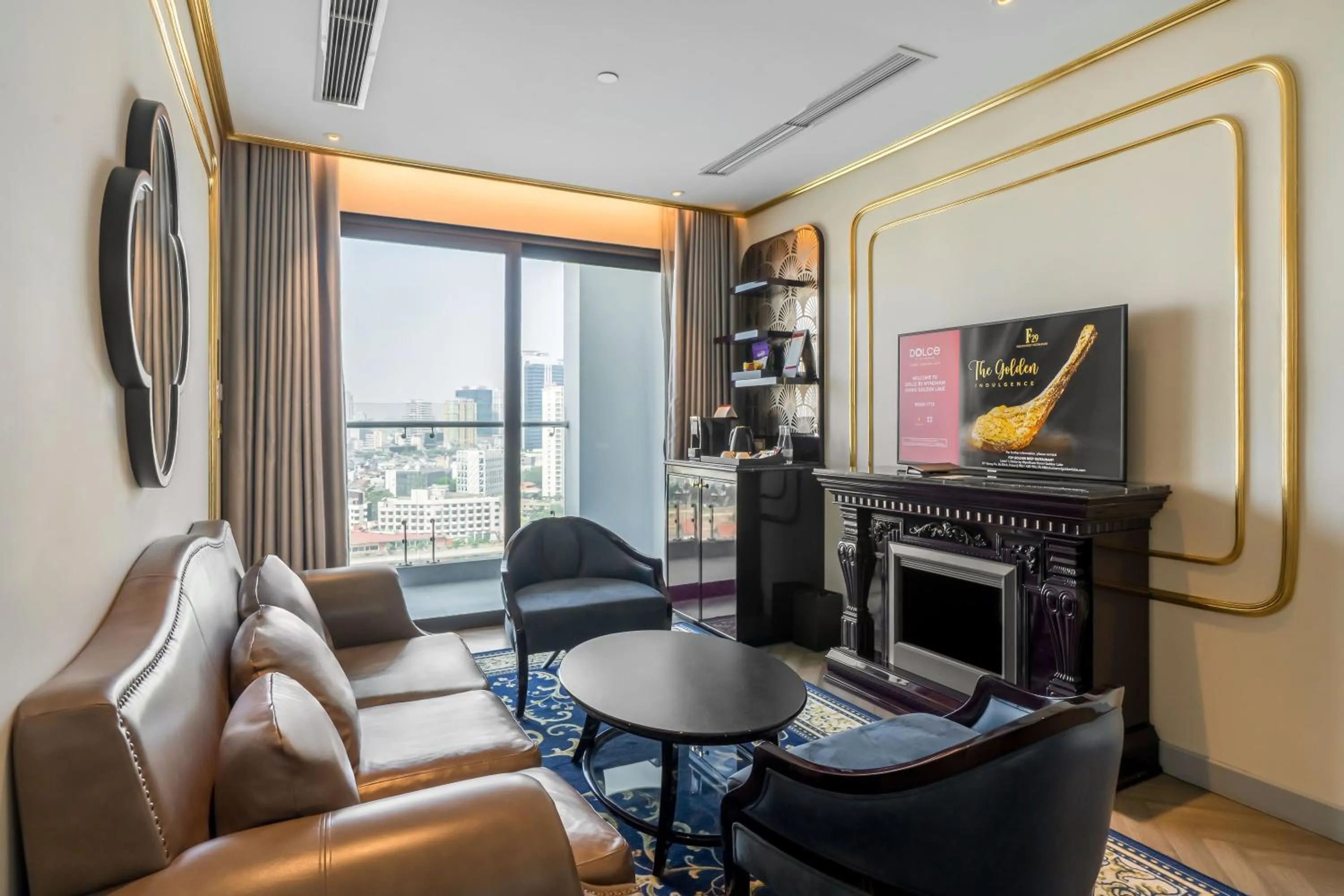 Living room in Dolce by Wyndham Hanoi Golden Lake