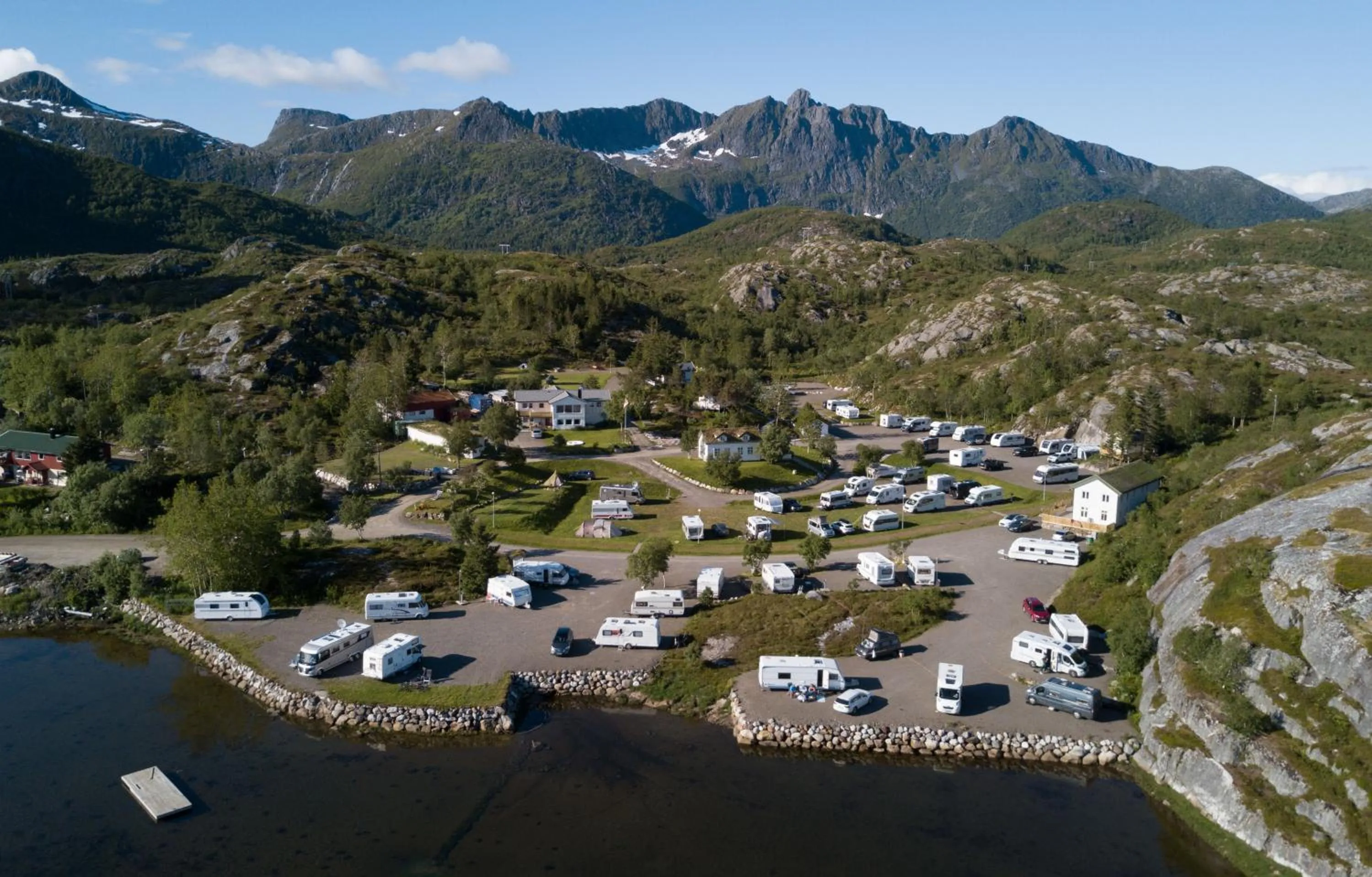 Bird's eye view in Kabelvåg Feriehus & Camping
