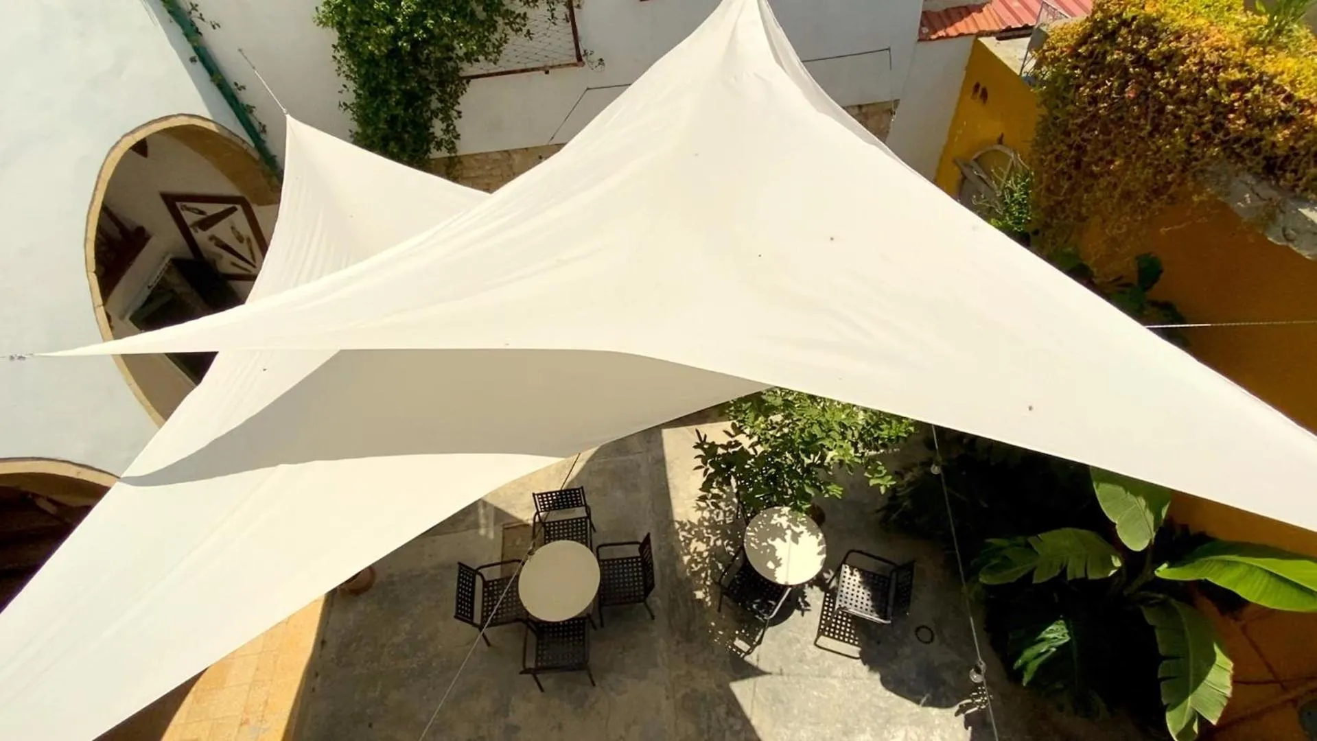 Patio in Le Mat Hostel