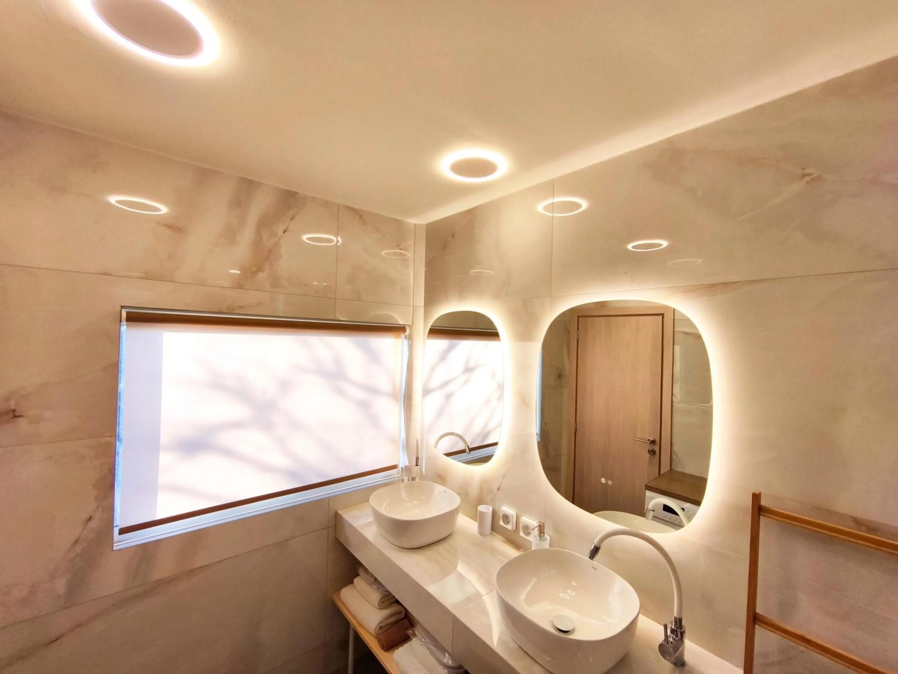 Bathroom in Modular Bungalows With Heated Pool Artemis Greece