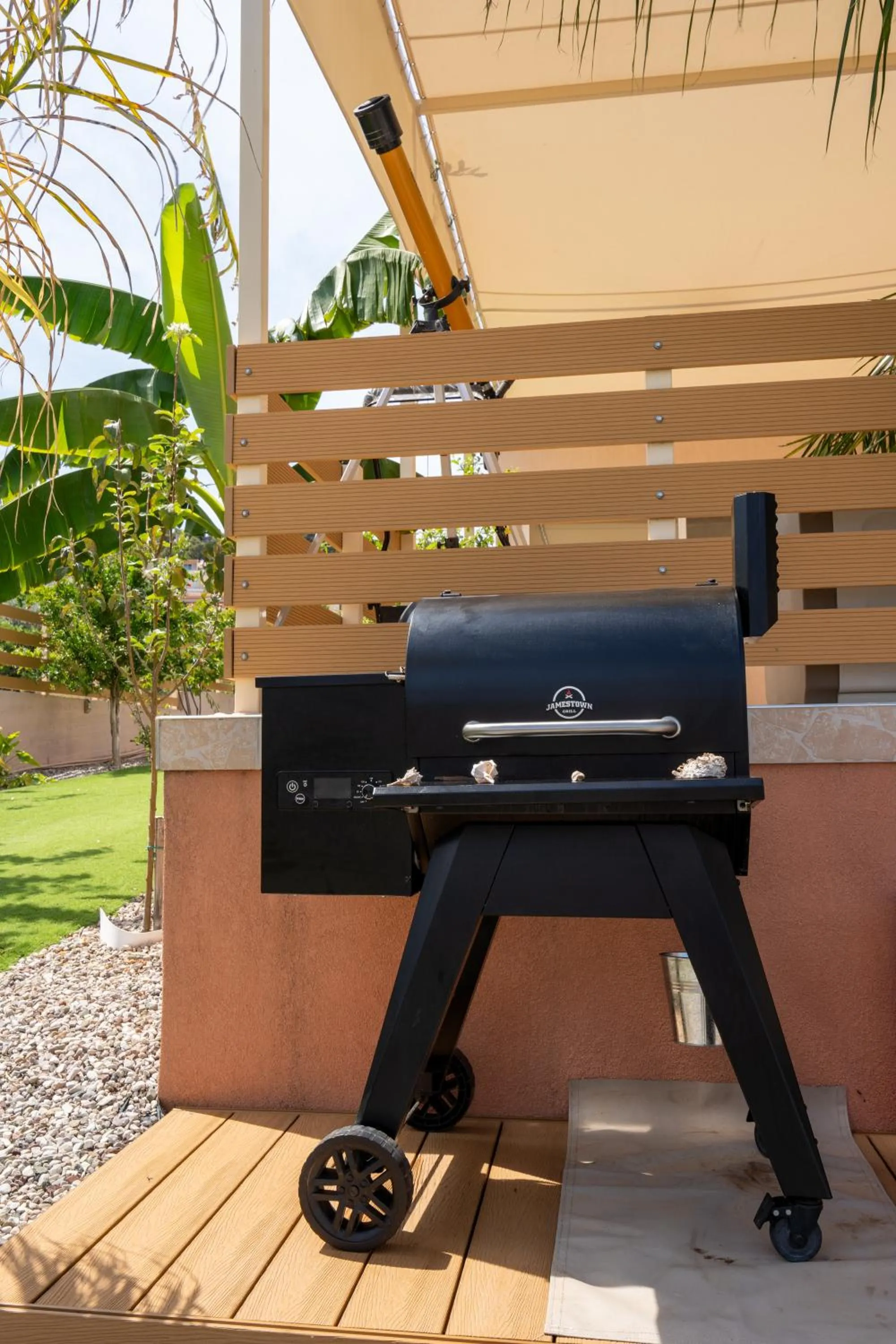 BBQ facilities in Modular Bungalows With Heated Pool Artemis Greece