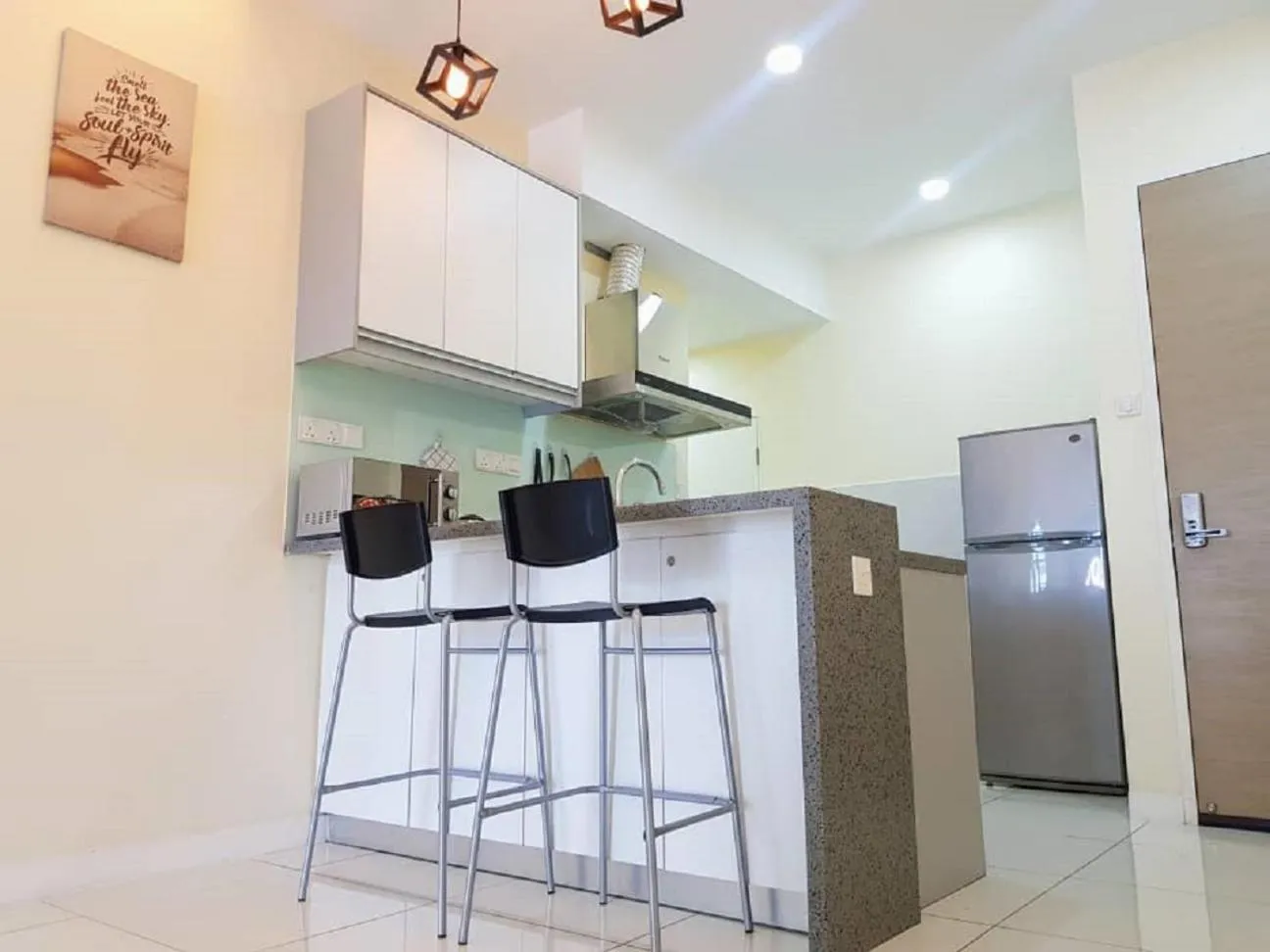 Kitchen or kitchenette in Skypod Residence Puchong