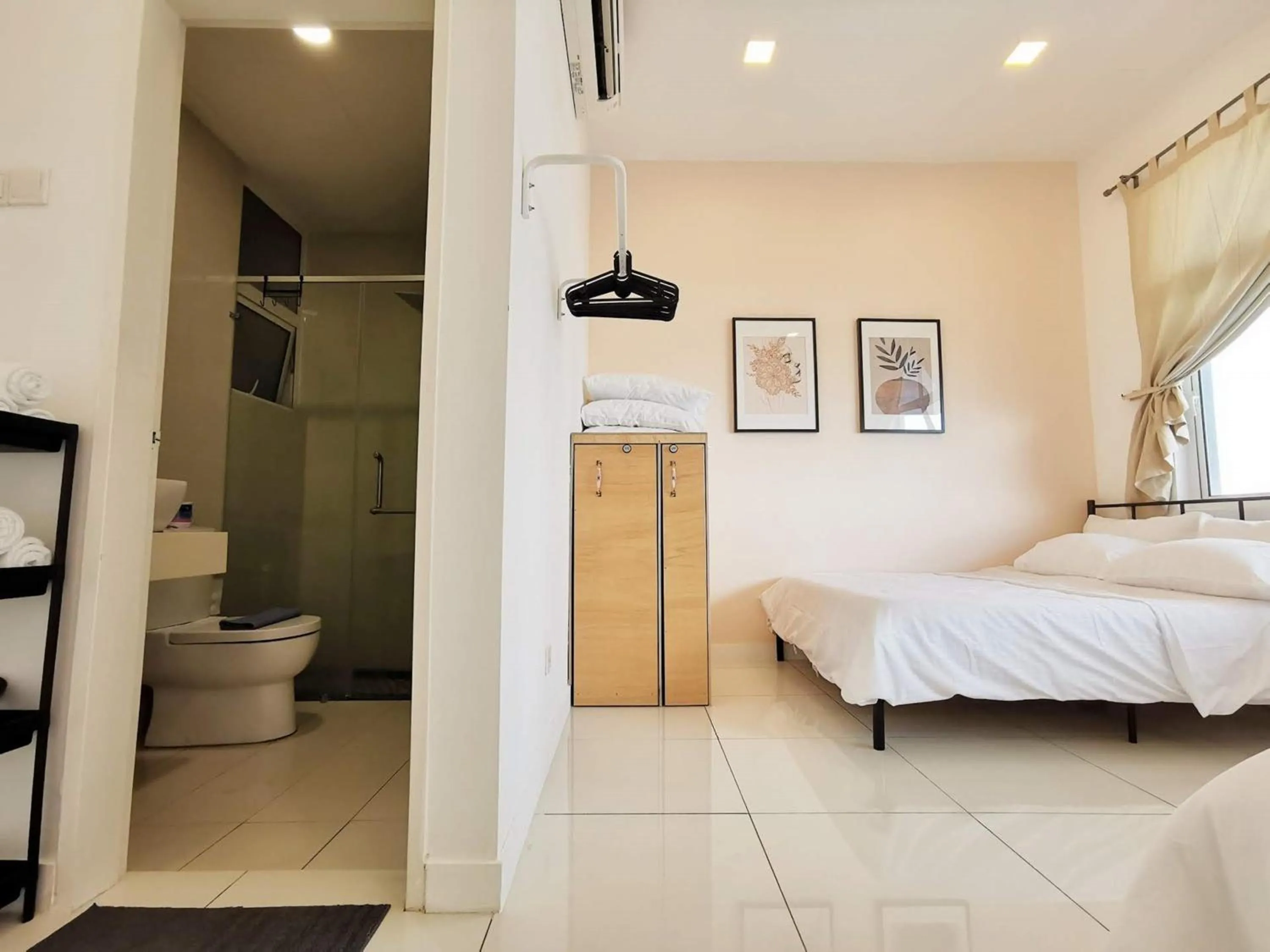 Bathroom, Bed in Skypod Residence Puchong