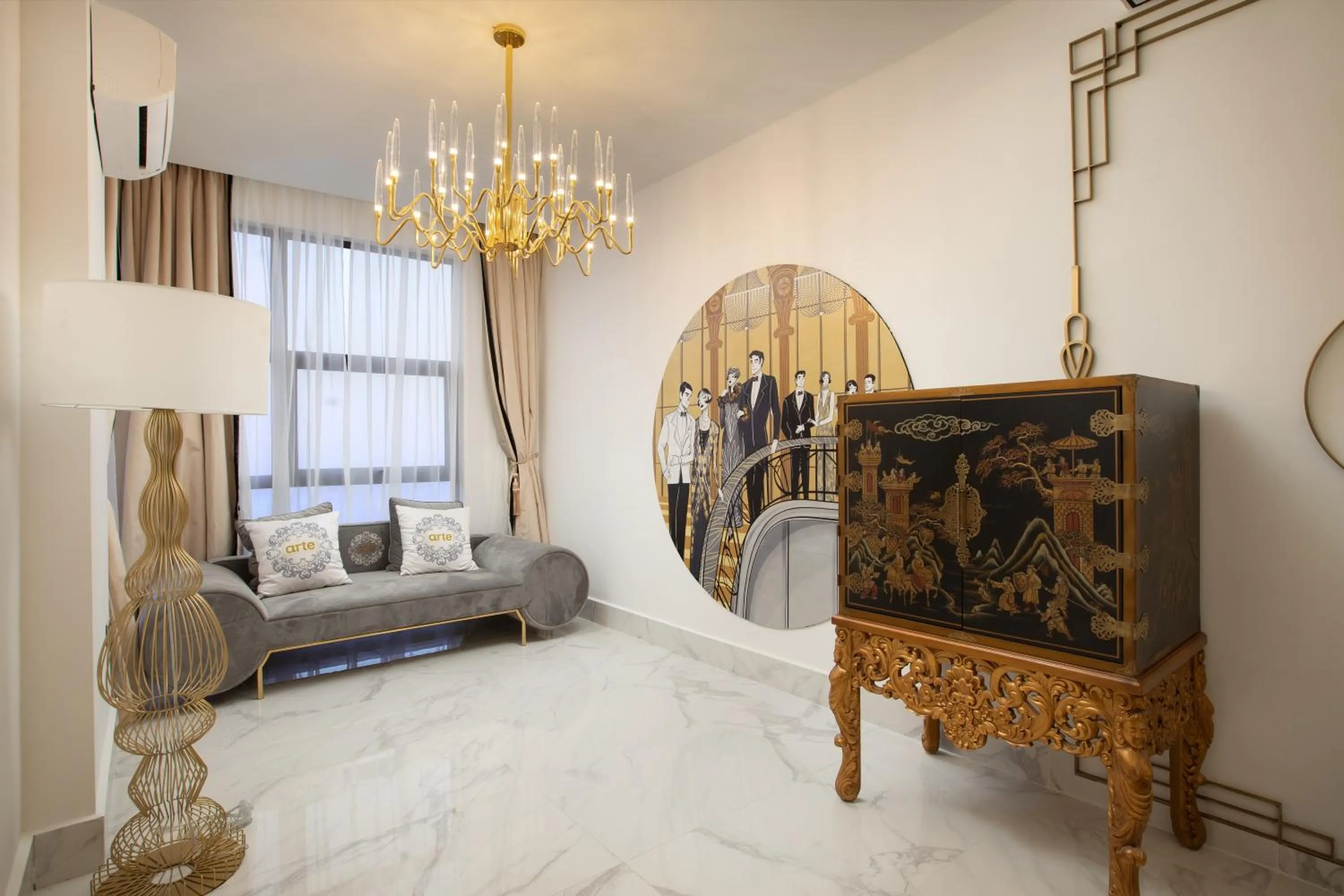 Bedroom, Bed in arte by Thomas Chan