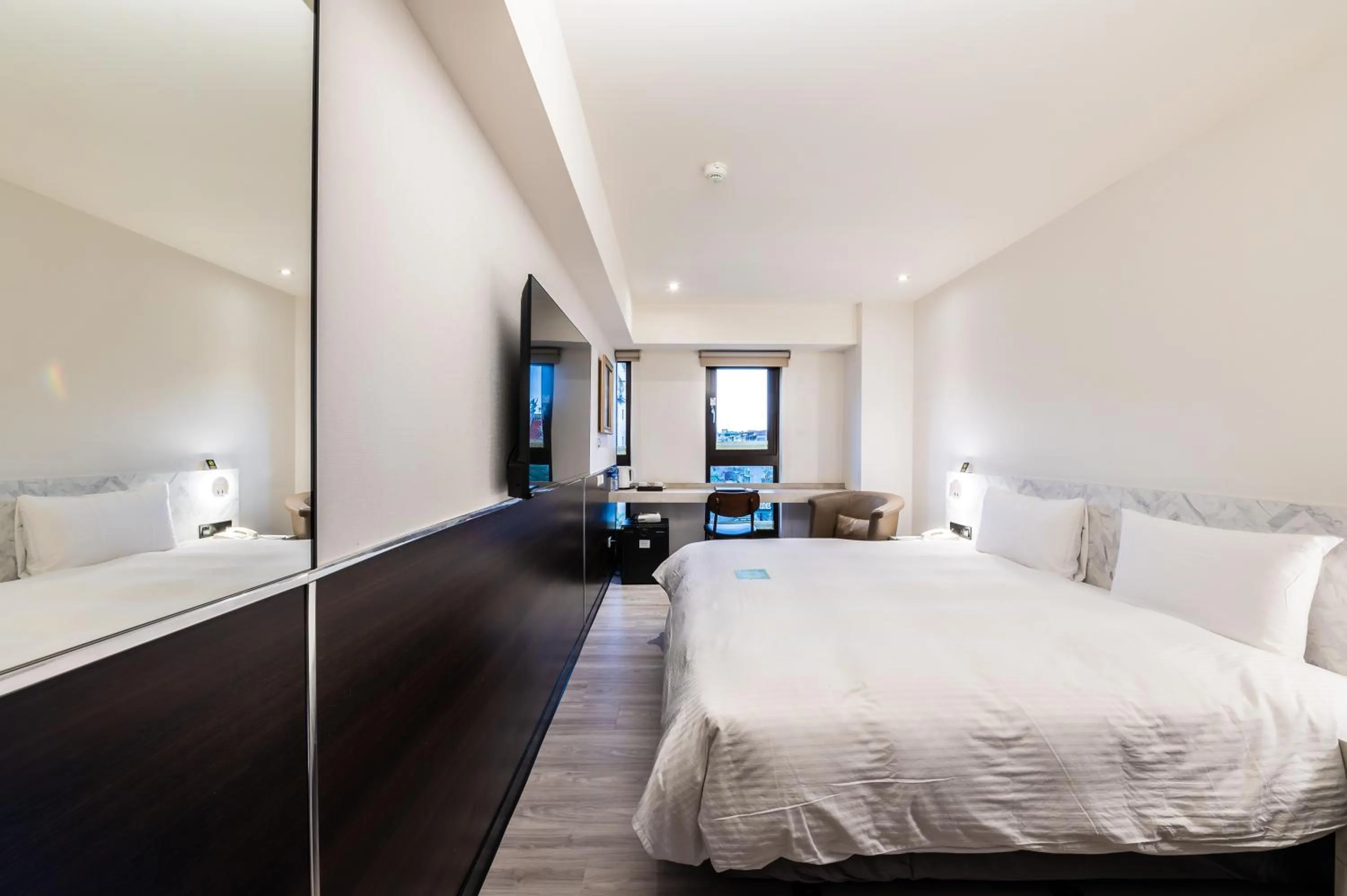 TV and multimedia, Bed in Hub Hotel - Songshan Airport Branch