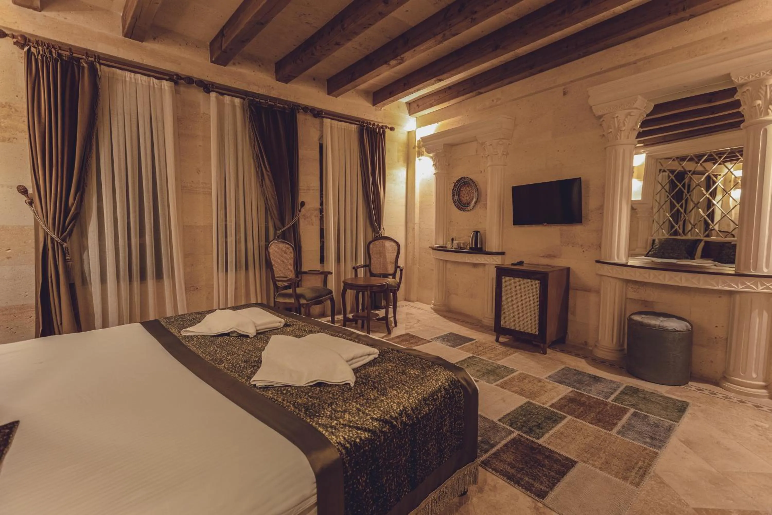 Bathroom, Bed in Sobek Stone House Cappadocia