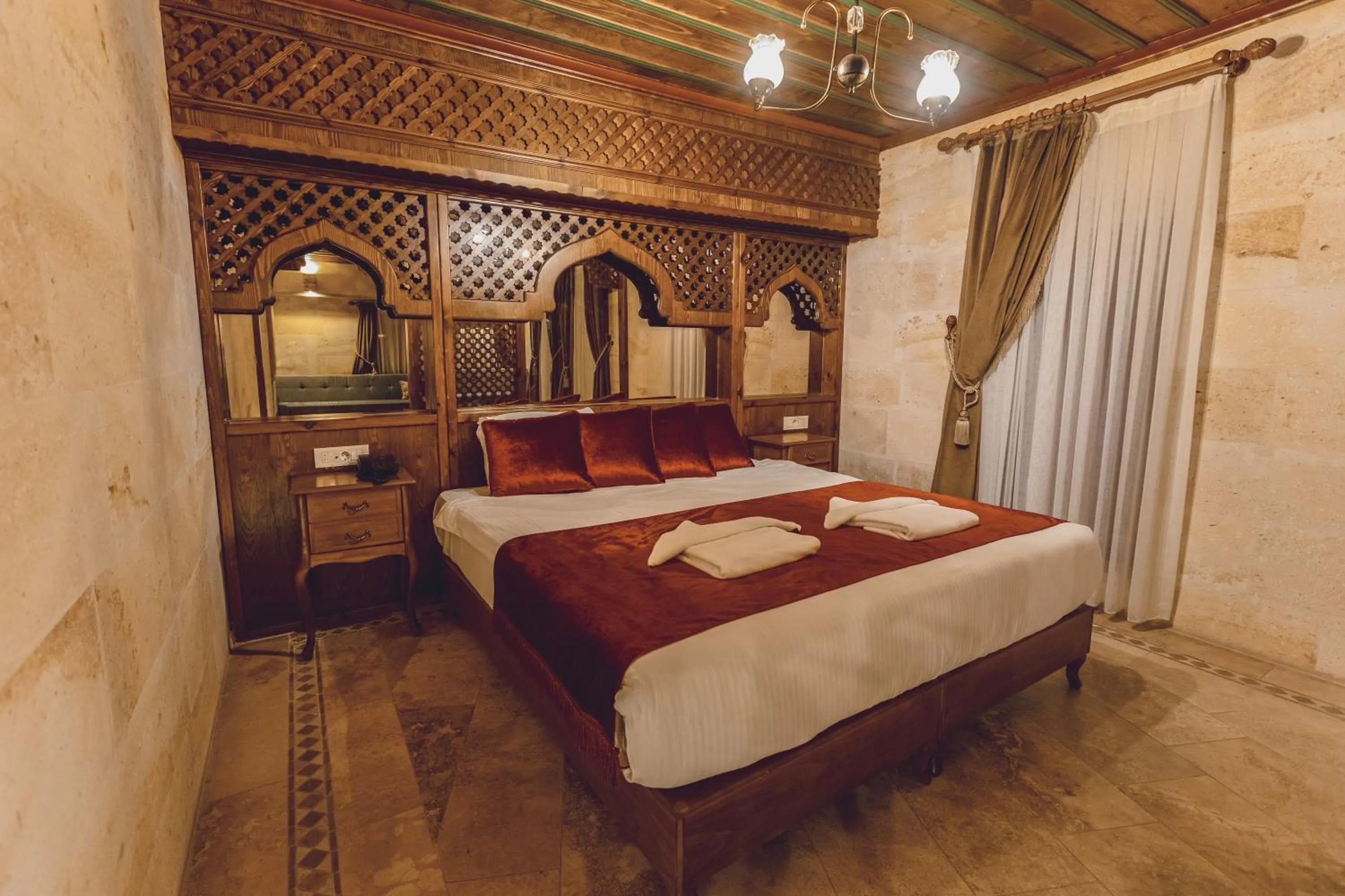 Bed in Sobek Stone House Cappadocia