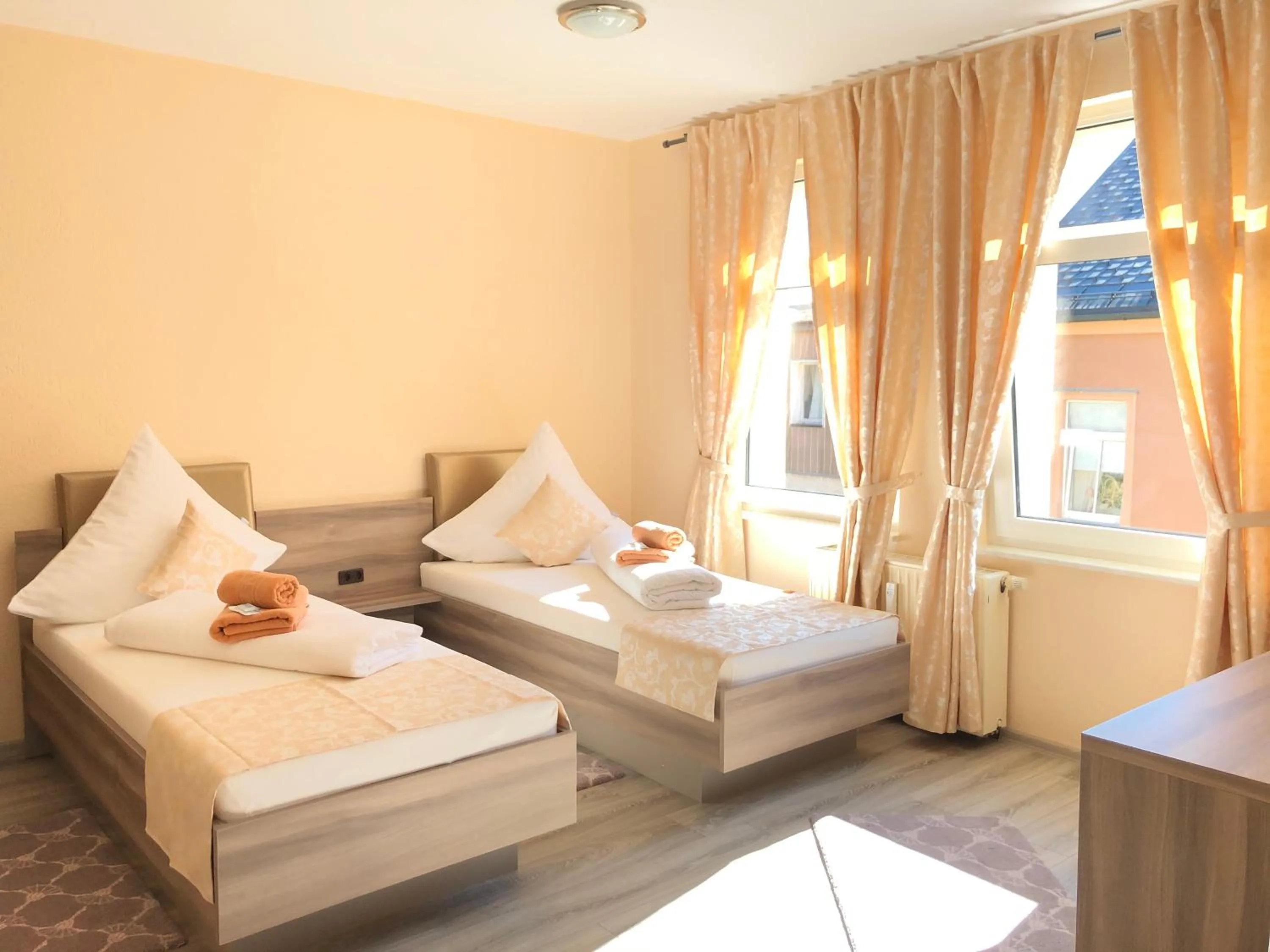 Bed in Pension Goldenes Vogtland