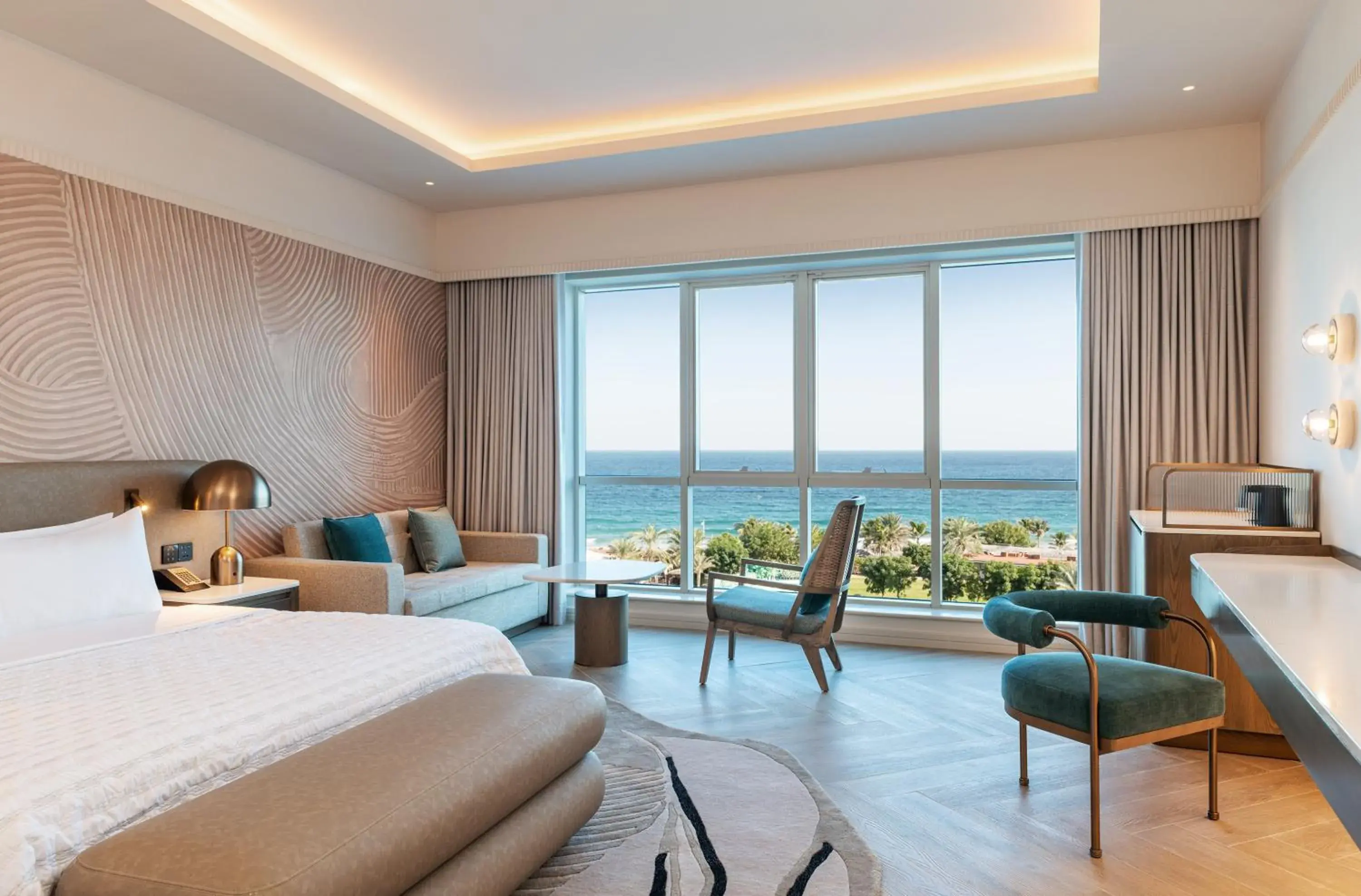 Renovated Deluxe King Guest Room, Sea View in Le Meridien Al Aqah Beach Resort Renovated Deluxe King Guest Room, Sea View in Le Meridien Al Aqah Beach Resort